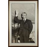 An exceptionally large photographic image of Mohammad Reza Shah Pahlavi