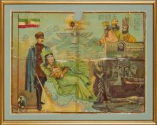 Mame Vatan, a promotional poster advertising the “Motherland” Iran, designed by Habib'ullah
