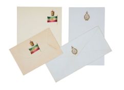 Ɵ Vast collection of Qajar and Pahlavi stationary, including personalised headed paper, envelopes