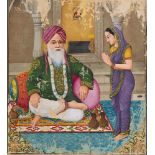 Manik Prahbu Maharaj, illuminated painting on card, Sikh influences [India (possibly Rajasthan)