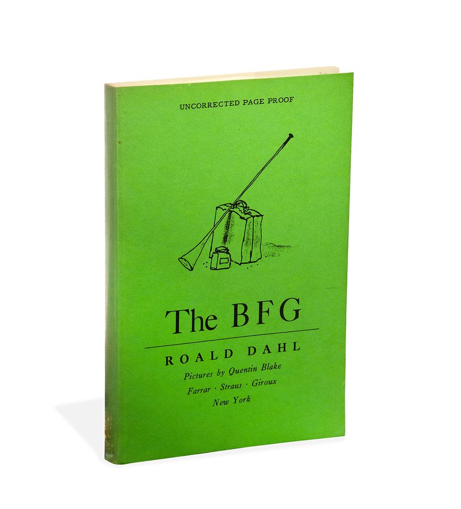 Roald Dahl, The BFG, uncorrected proof of the first American edition [New York, 1982]