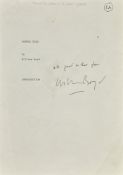 William Boyd, Publisher's file copy photocopy of School Ties typescript, signed by Boyd with a photo