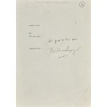 William Boyd, Publisher's file copy photocopy of School Ties typescript, signed by Boyd with a photo