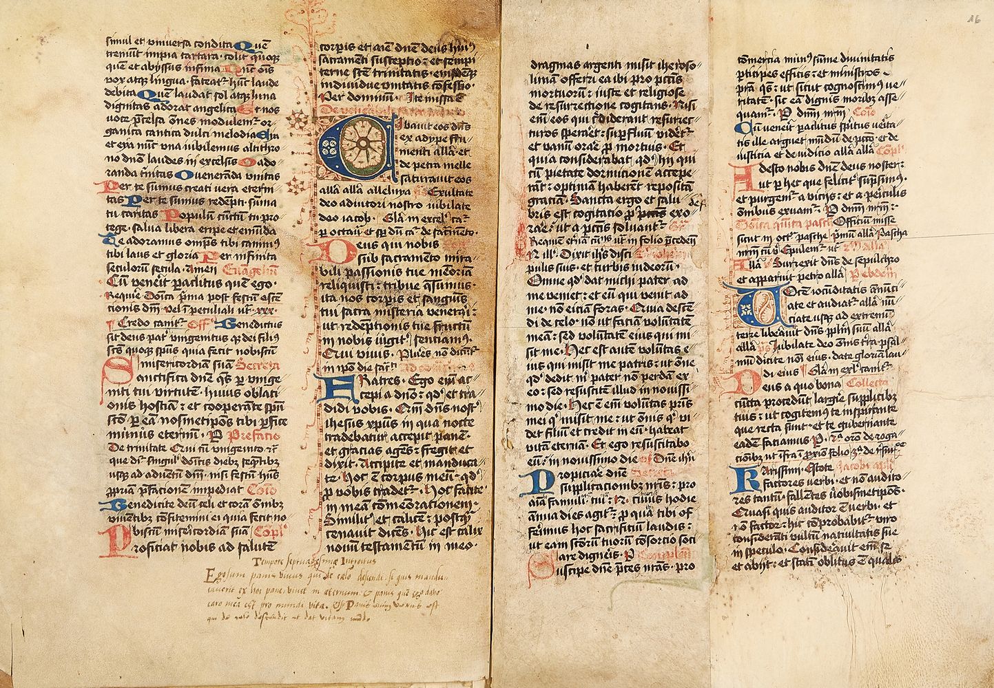 Ɵ Leaves from a Missal, in Latin, decorated manuscript on parchment [Germany, mid-fifteenth century] - Image 3 of 3