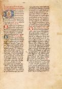 Ɵ Leaves from a Missal, in Latin, decorated manuscript on parchment [Germany, mid-fifteenth century]