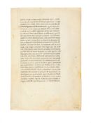 Cicero, De Finibus bonorum et malorum, in Latin, a leaf from a fine humanist manuscript on parchment