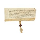 Charter of Joanna, widow of Walter Chasteleyn of Leckhampsted in favour of Thomas Wodewarde