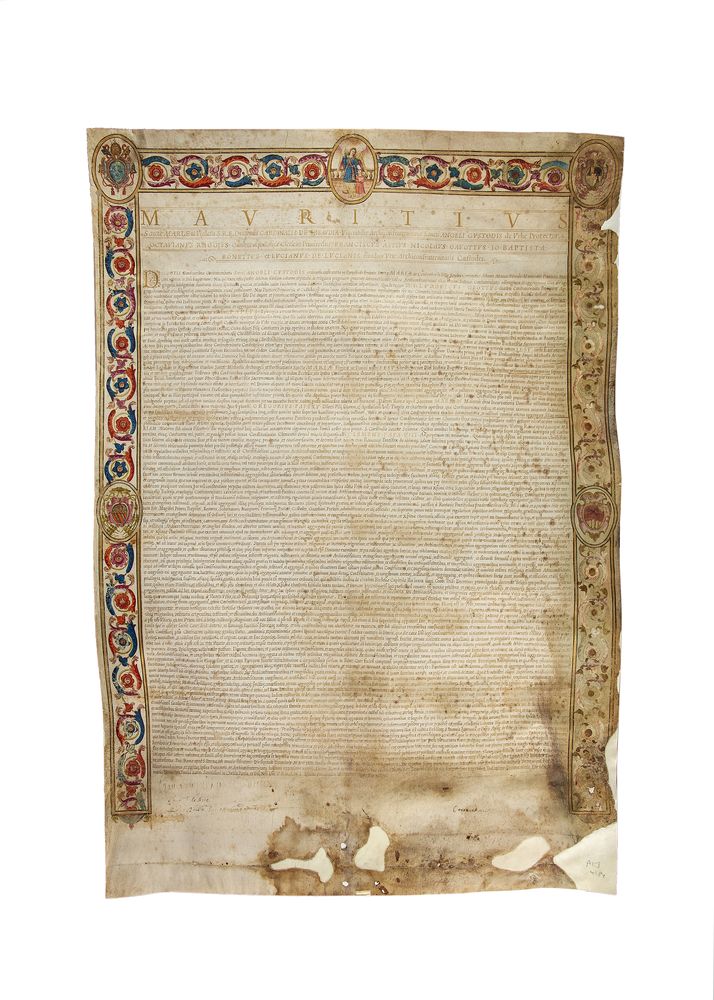 Charter of Prince-Cardinal Maurizio of Savoy, granting the privileges and benefices of San Angelo