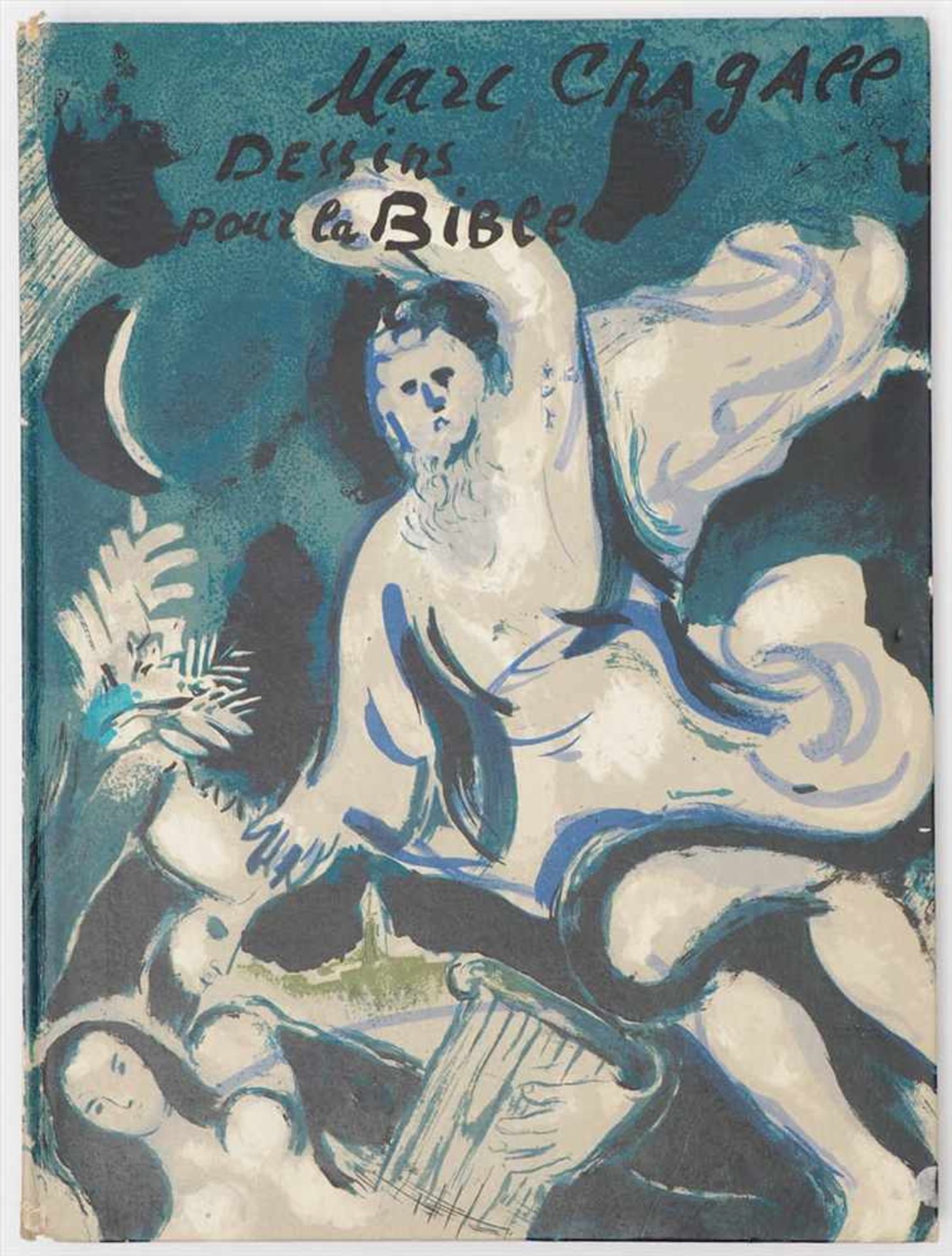 Chagall, MarcDessins pour la Bible, Verve, Paris 1960. Farblithographierter Einband und 96