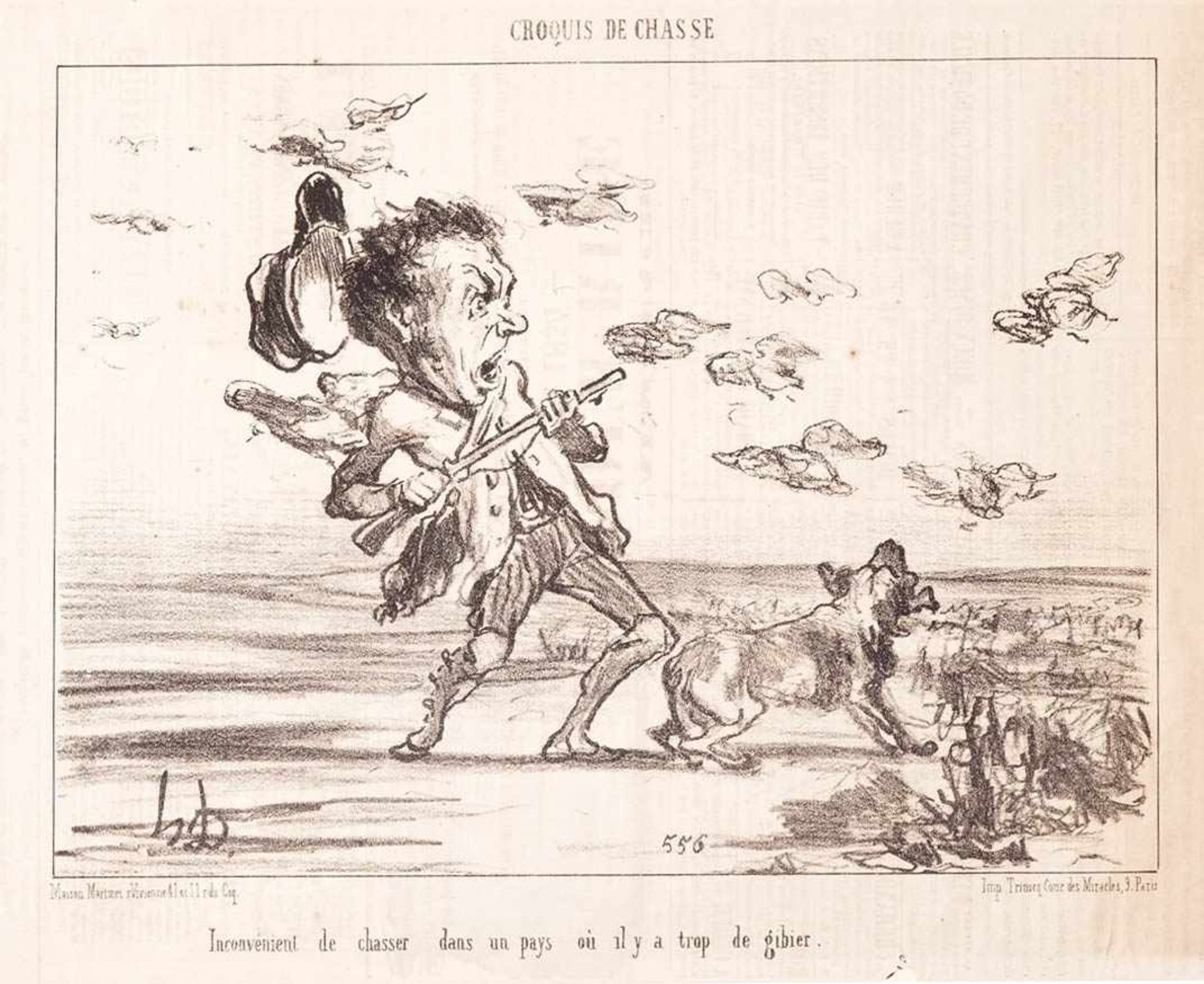 Daumier, Honoré, 1808 - 1879Sieben Karikaturen aus "Charivari". Lithogrpahien, auf Karton - Bild 4 aus 10