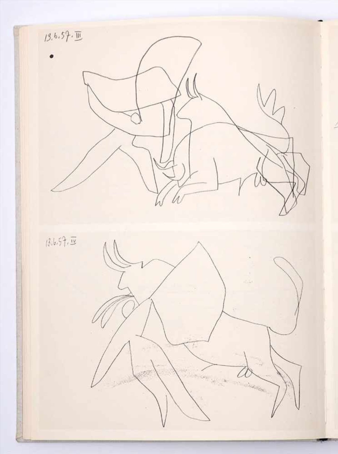 Picasso, Pablo, 1881 - 1973"Toros y toreros", Verlag Editions cercle d'art, Paris 1961. Im - Image 5 of 8