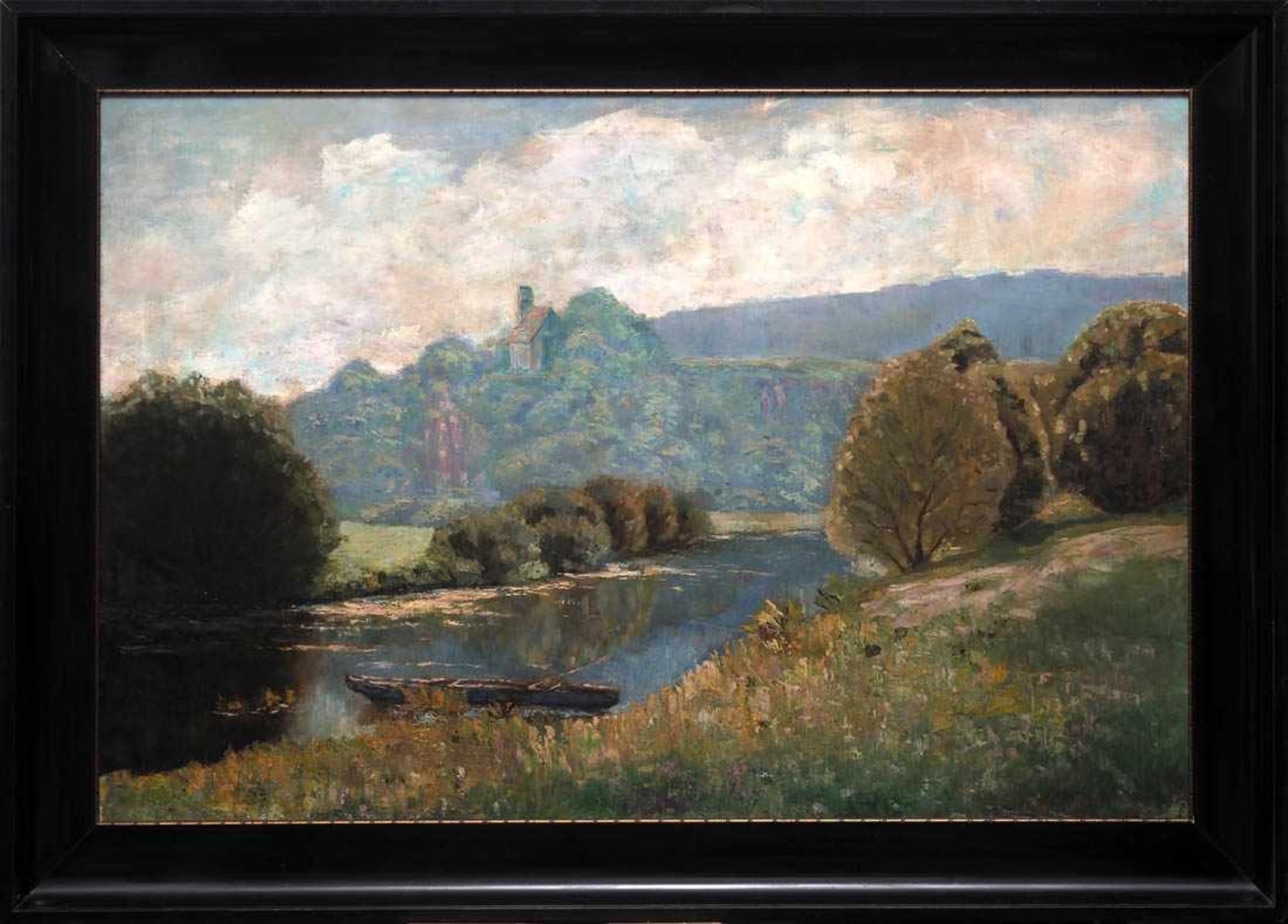 Heffner, Julius, 1877 - 1951 (attr.)Sommerliche Landschaft bei Tiengen (bei Freiburg im Breisgau).