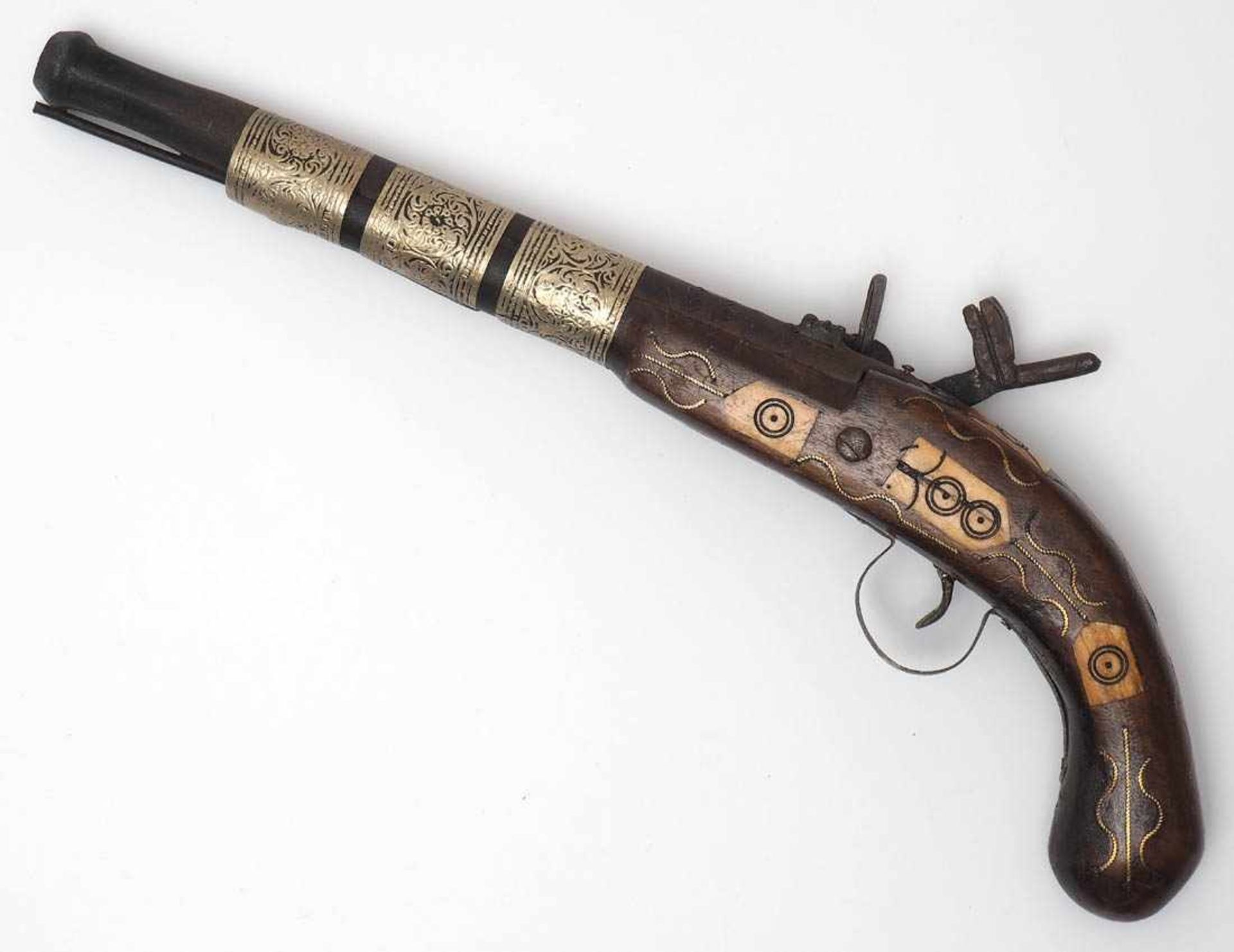 Pistole, arabischDekorationswaffe. L.42cm.