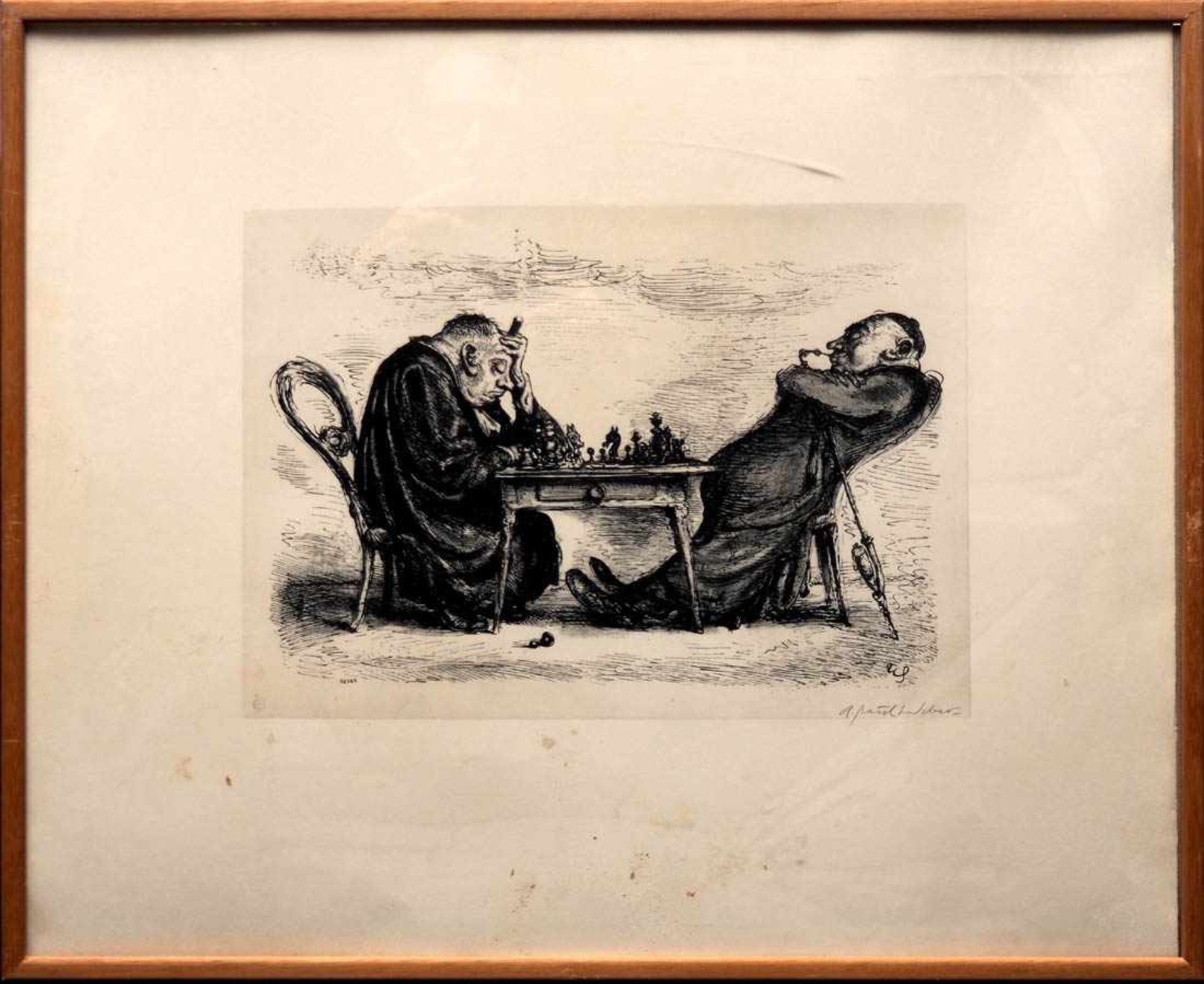 Weber, Andreas Paul, 1883/93 - 1980Lithographie bet. "Die feindlichen Brüder", rechts unten