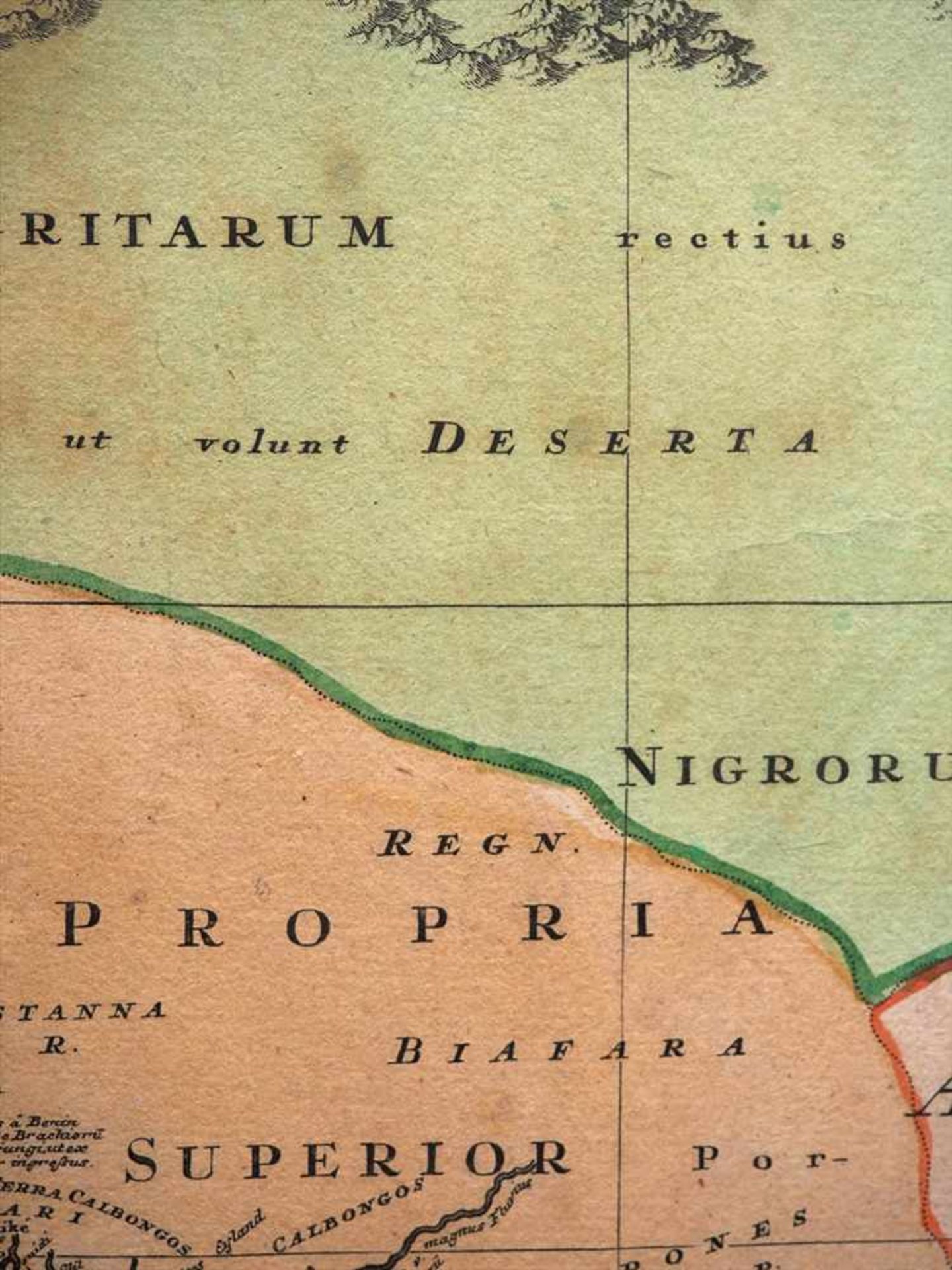 Karte von Äthiopien und GuineaHomann Erben nach Prof. Has, 1743. Lnks unten Figuren und - Bild 4 aus 4