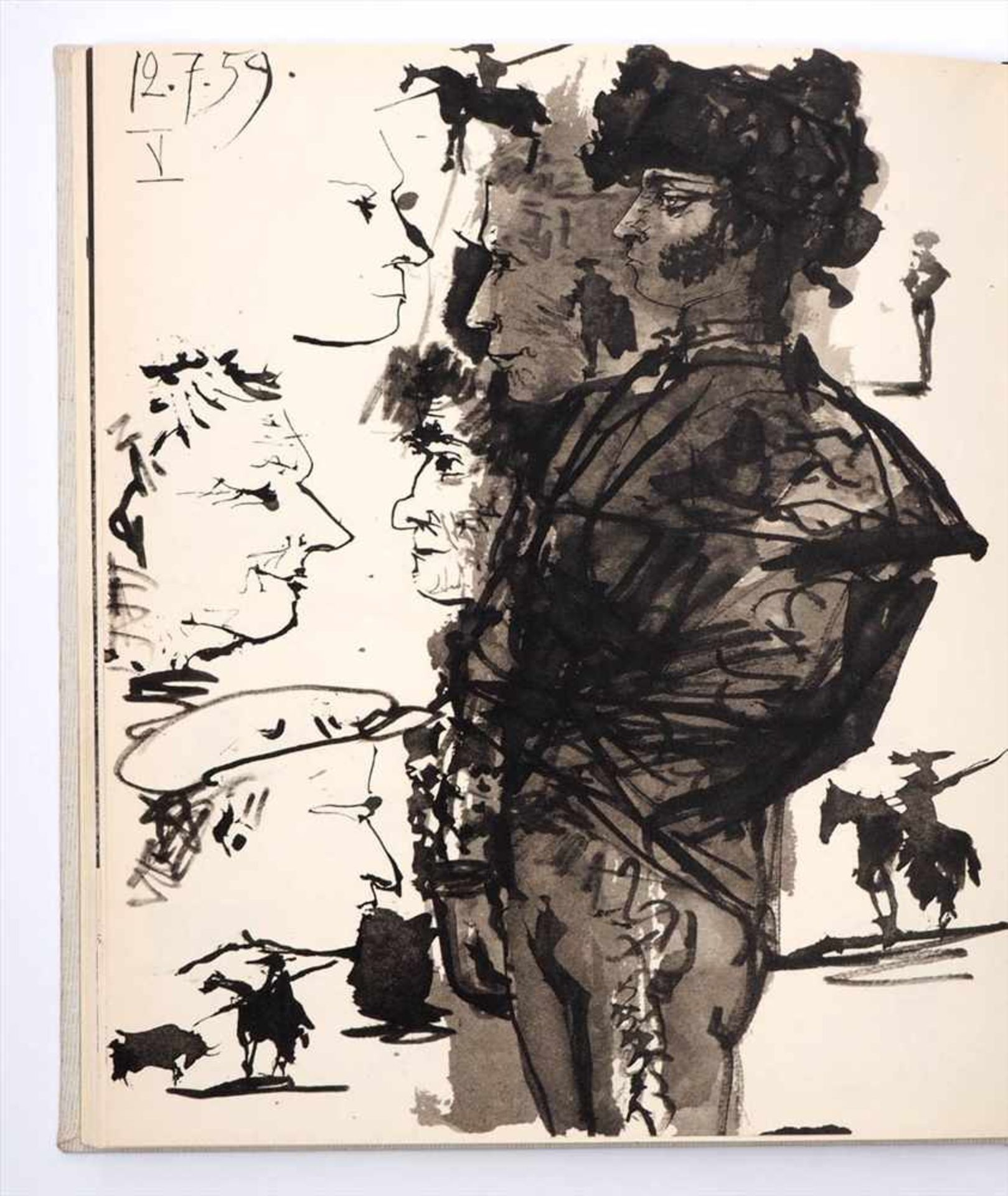 Picasso, Pablo, 1881 - 1973"Toros y toreros", Verlag Editions cercle d'art, Paris 1961. Im - Image 7 of 8