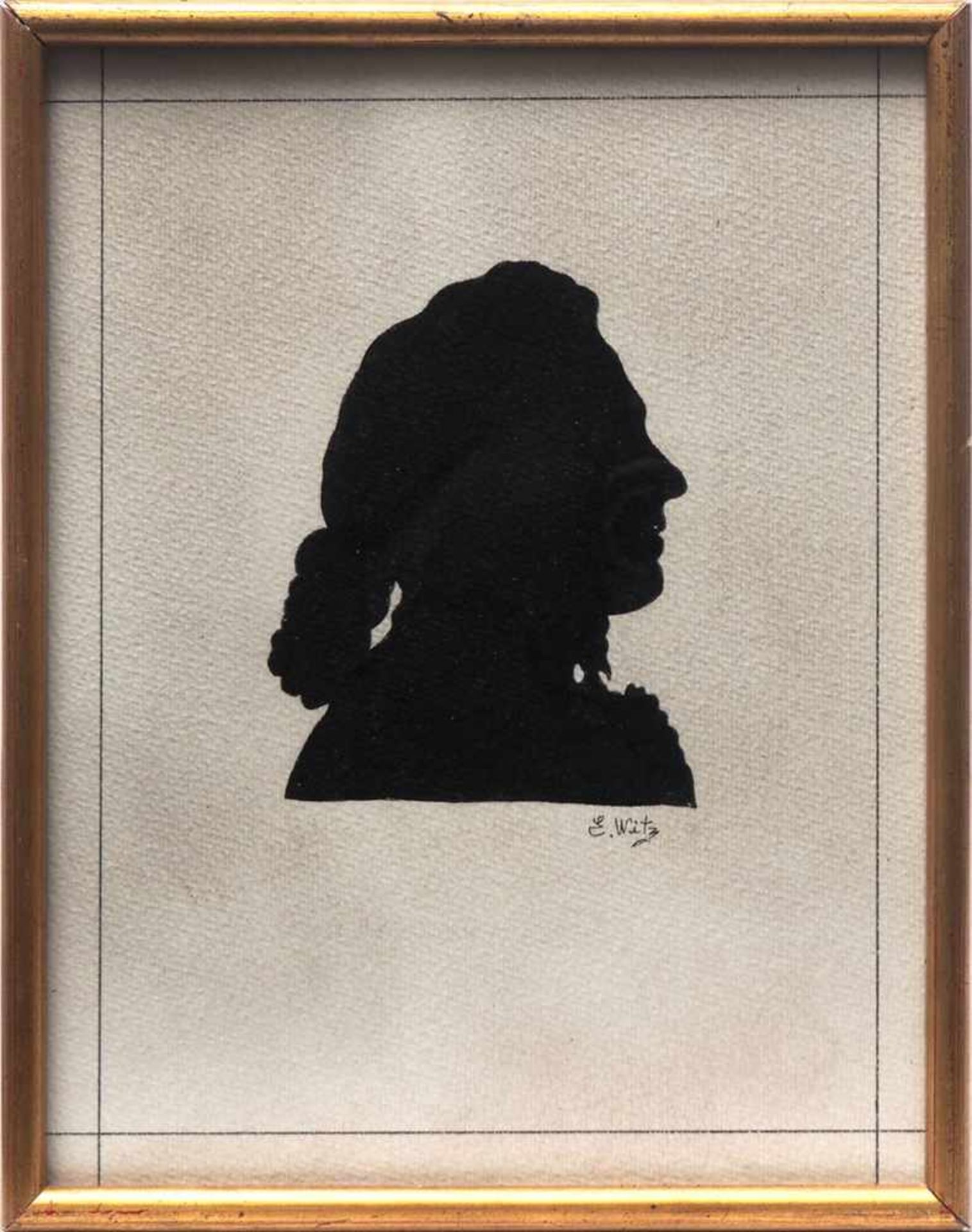 Zwei SilhouettenDamenportraits. Unterschiedliche Formate, sign., ger. - Image 3 of 4