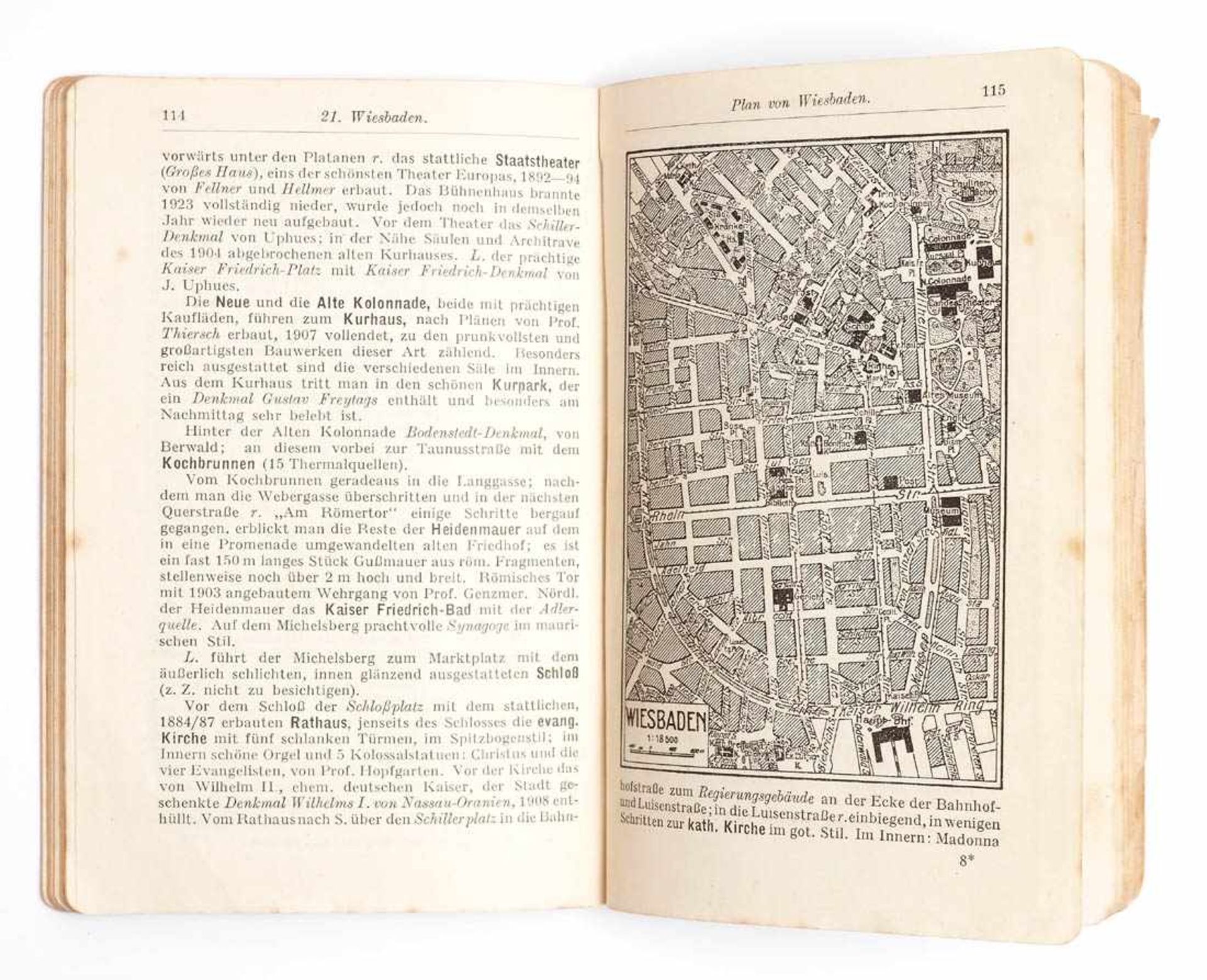 Griebens Führer für die Rheinreise1926, mit ausklappbaren Kupferstichkarten. - Image 3 of 3