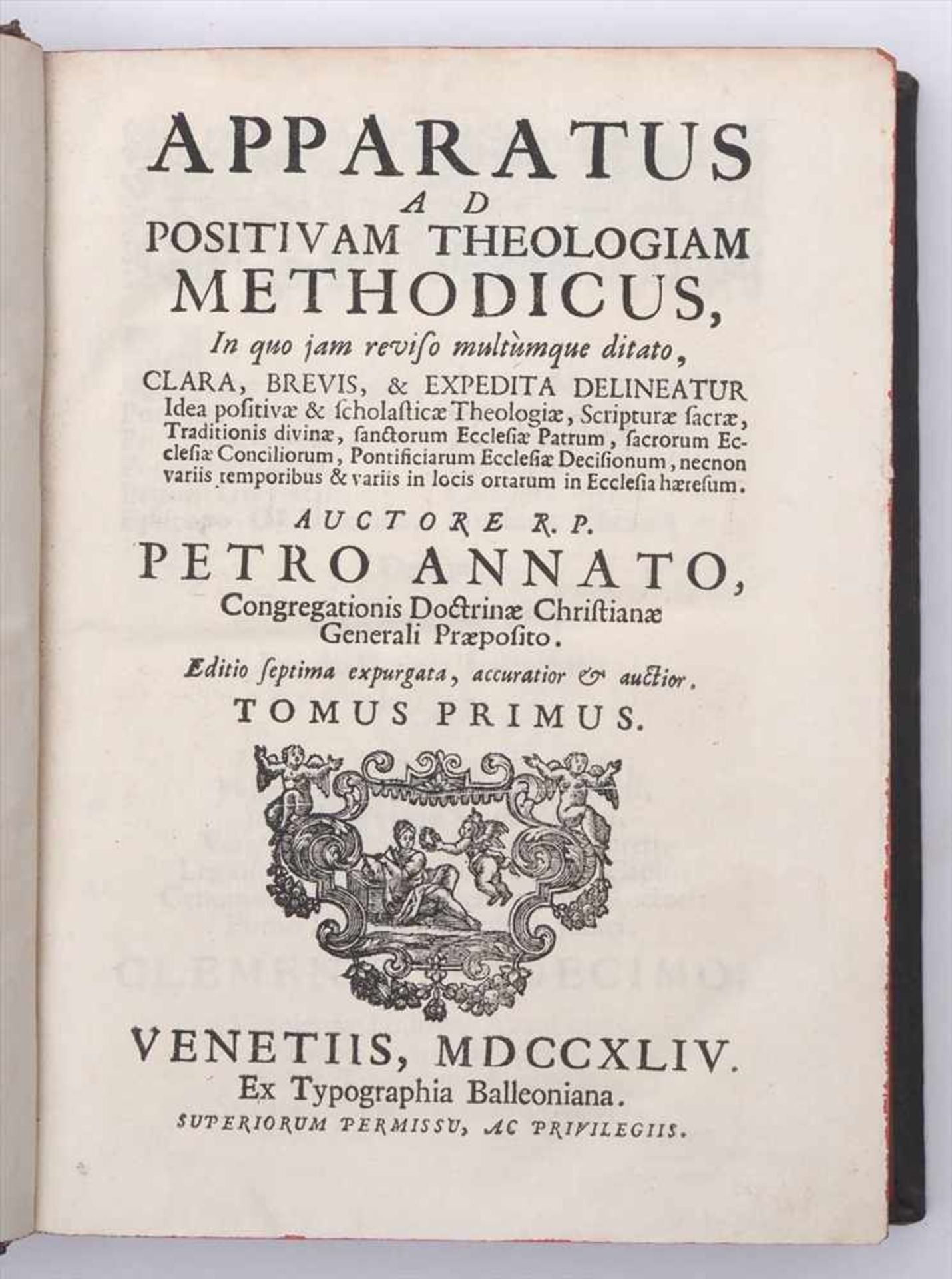 Antoine, Gabriele: Theologia moralis universaVenedig, 1772, drei Teile in einem Band. Ledereinband - Bild 2 aus 6