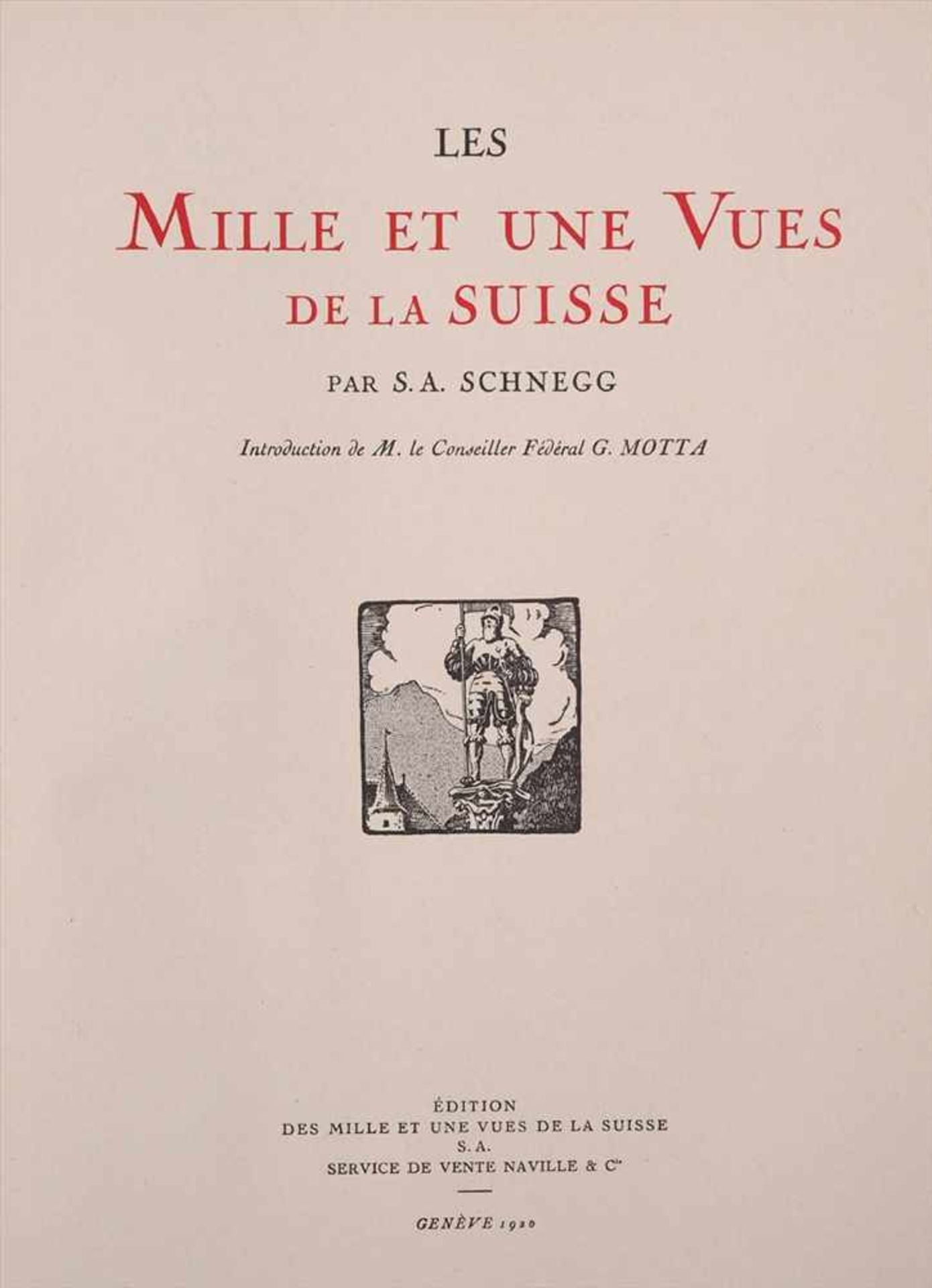 Vier div. Kunstbände"1001 Schweizer Bild", Genf 1926 (zwei Exemplare, Deutsch und Französisch); - Bild 5 aus 10