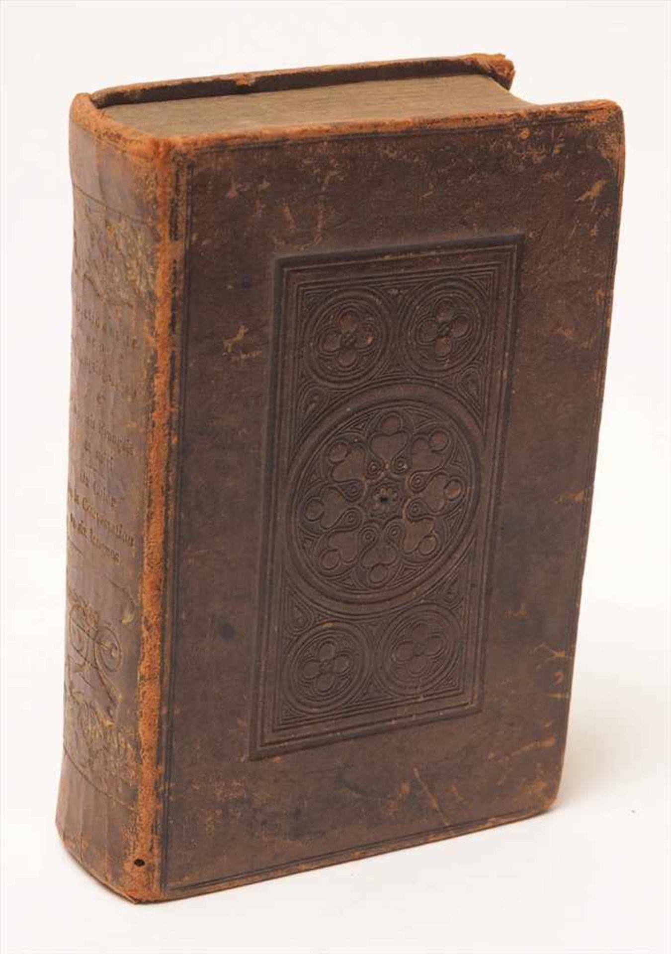 Nugant: Französisch-englisches Taschenwörterbuch, Thieriot, Paris 1840Geprägter Ledereinband, - Image 2 of 2