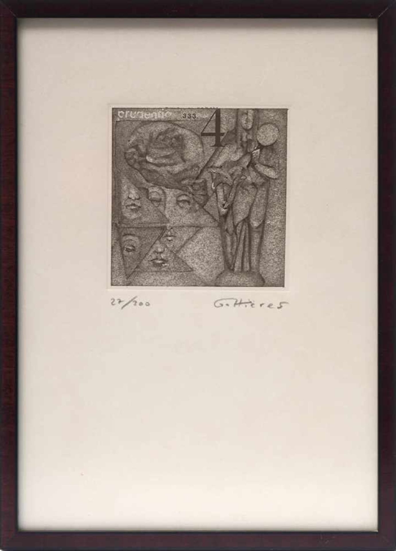Hières, G.Drei abstrakte Graphiken, jeweils rechts unten handsign., num. 27/300, ger. Blattgröße - Bild 7 aus 9