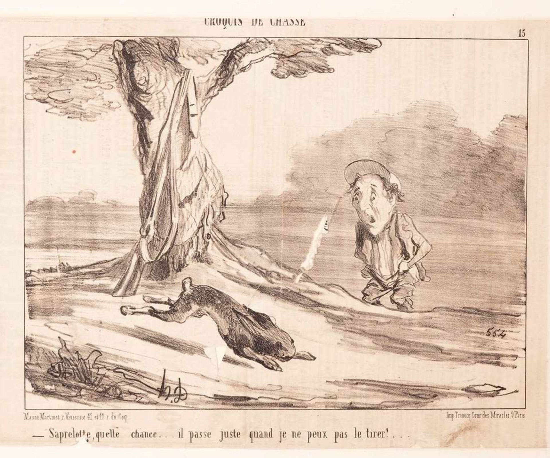 Daumier, Honoré, 1808 - 1879Sieben Karikaturen aus "Charivari". Lithogrpahien, auf Karton - Bild 10 aus 10