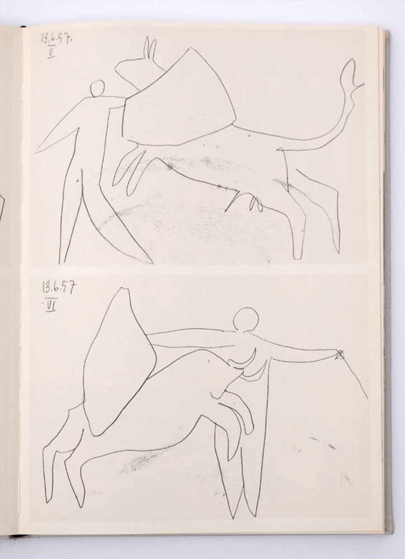 Picasso, Pablo, 1881 - 1973"Toros y toreros", Verlag Editions cercle d'art, Paris 1961. Im - Image 6 of 8