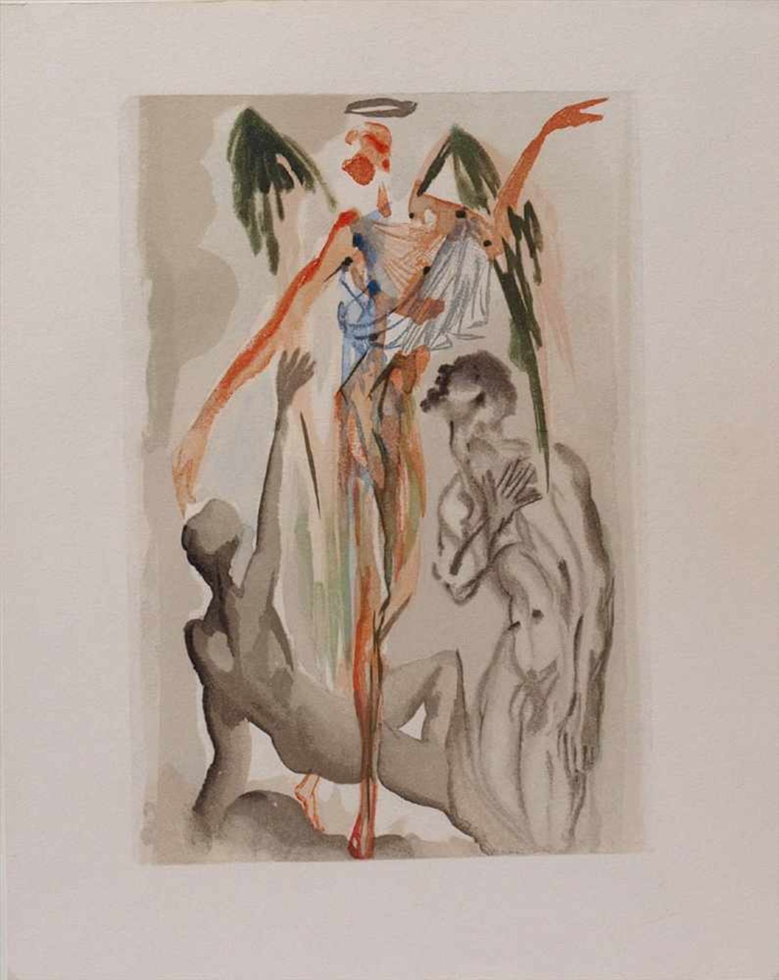 Dalí, Salvador, 1904 - 1989Graphik "Fegefeuer 32" aus "Das irdische Paradies" auf Bütten. Blattgröße - Bild 2 aus 3