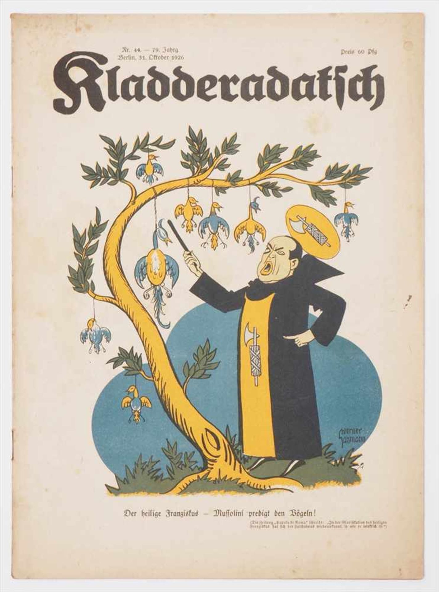 "Kladderadatsch" aus den Jahren 1925/'26/'27/'28/'29/'30/'31/'32Zahlreiche Ausgaben, in - Bild 2 aus 3