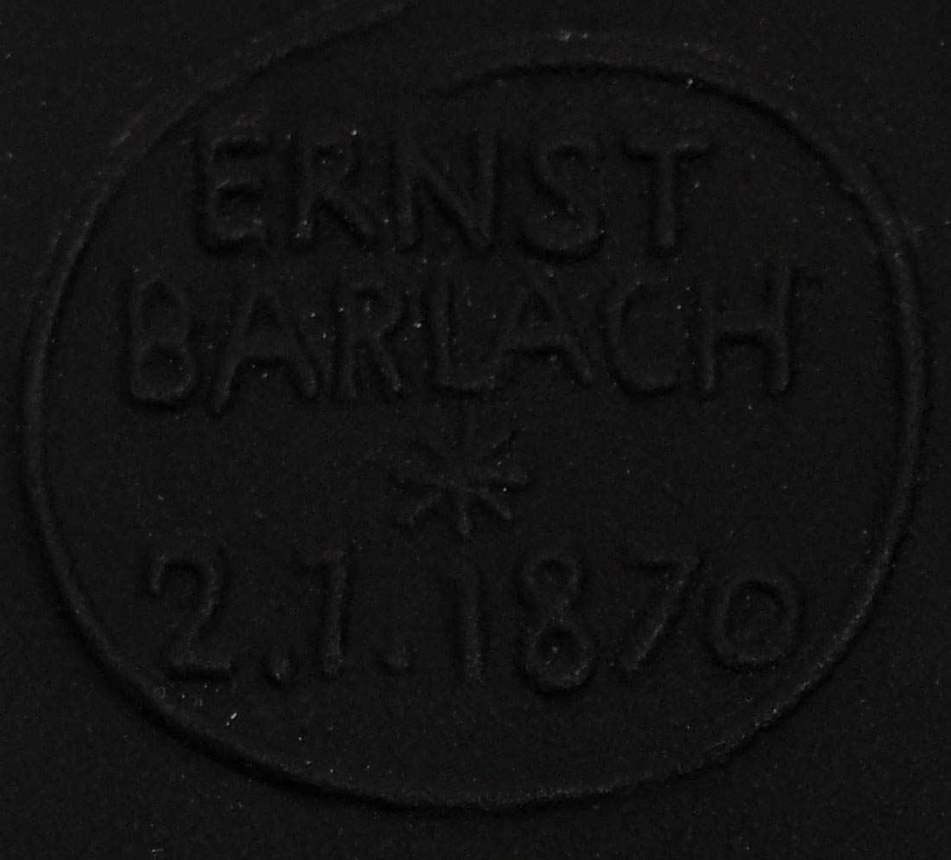 ReliefplattePortrait von Ernst Barlach. Eisenguss. H.19cm. - Bild 2 aus 2