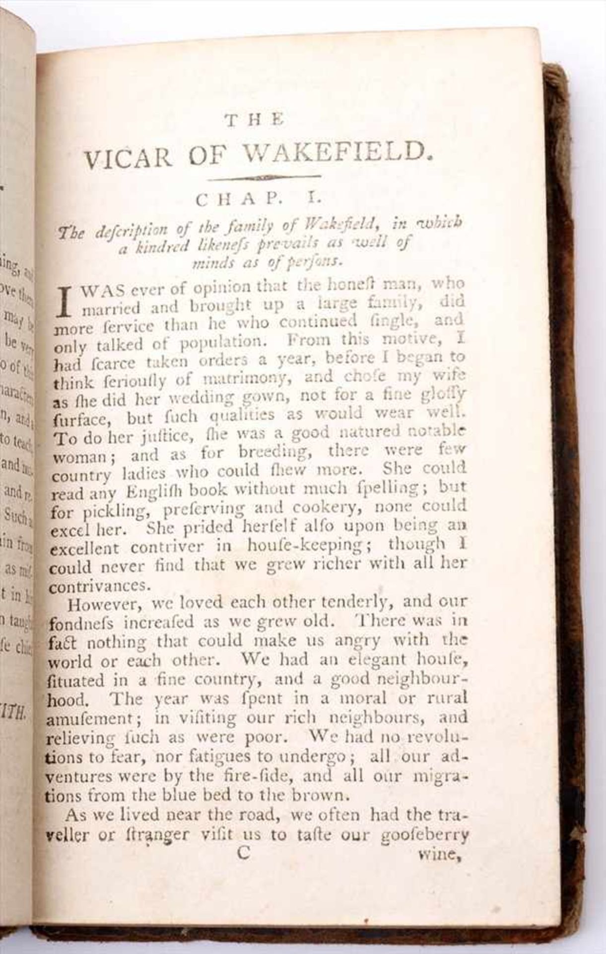 Goldsmith: The Vicar Of WakefieldCooke, London 1793. Titelkupfer. Mittig handschriftliche