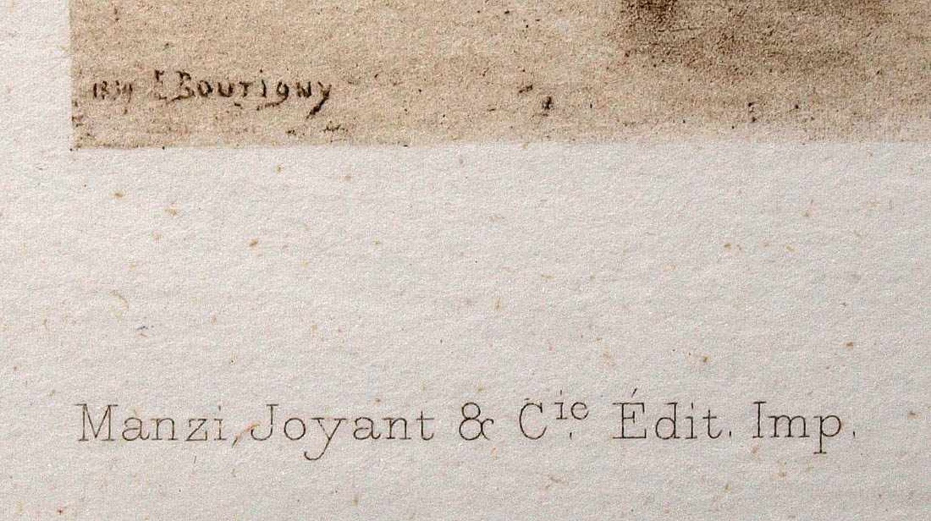 Boutigny, P. E., 1854 - 1929Lithographie, bet. "Un Brave", gedruckt bei Manzi, Joyant & Cie. - Image 2 of 2