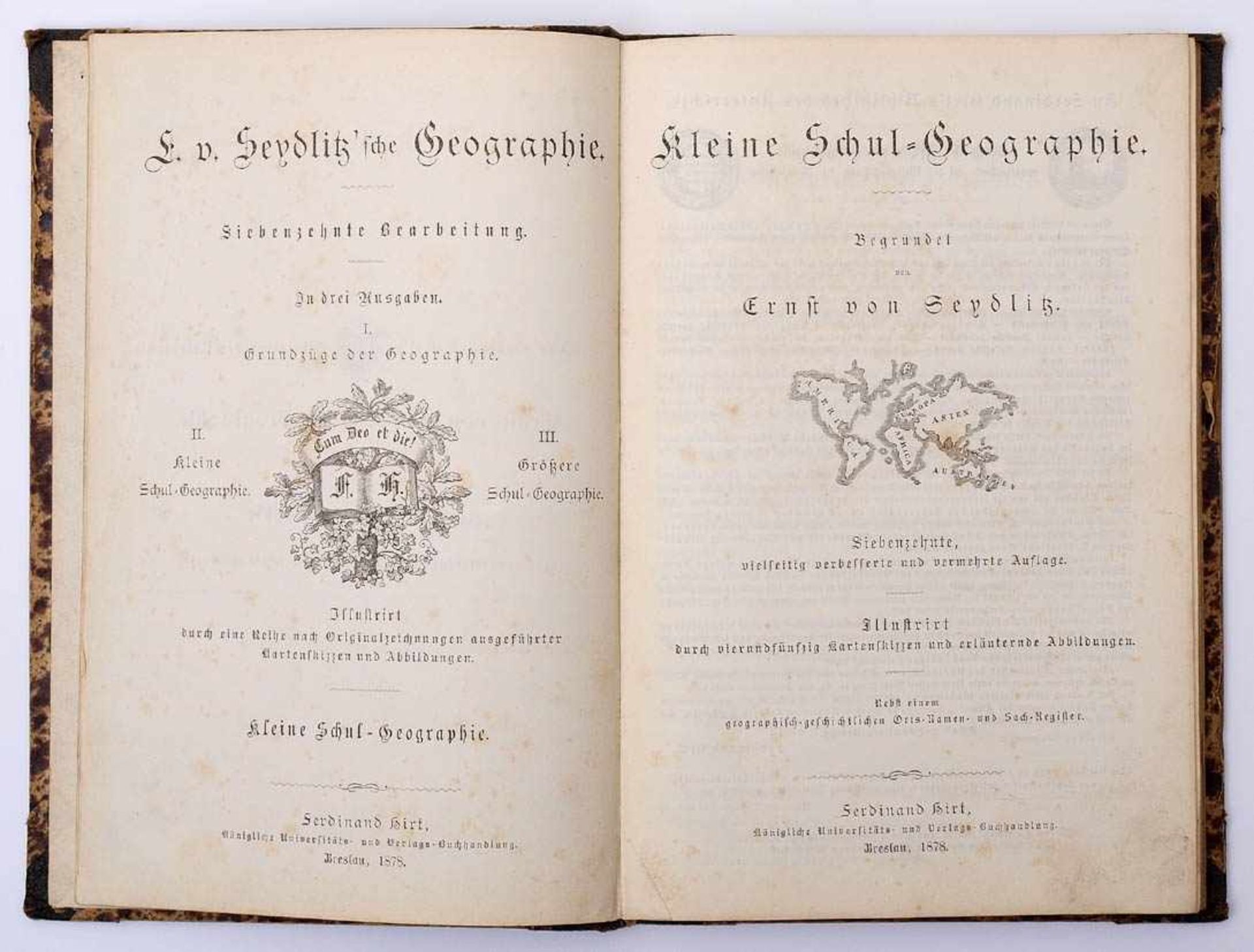 Diverse Bücher, 19./20.Jhdt.v.Seydlitz, Ernst, Kleine Schulgeographie, königliche Universitäts- - Bild 2 aus 2