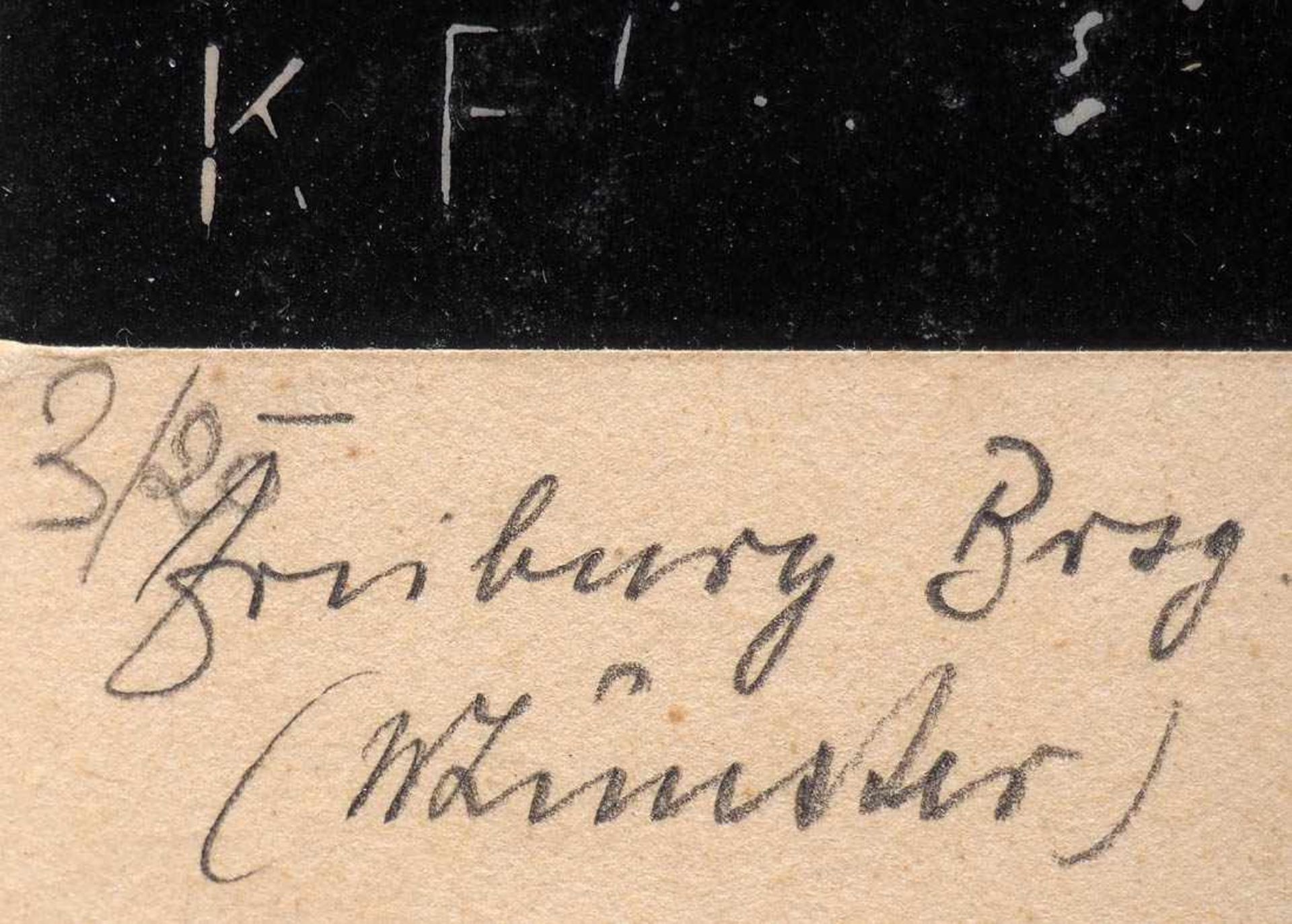 Hügel, K.Blick vom Schlossberg auf Freiburg. Holzschnitt, in der Platte monogrammiert, rechts - Bild 3 aus 4