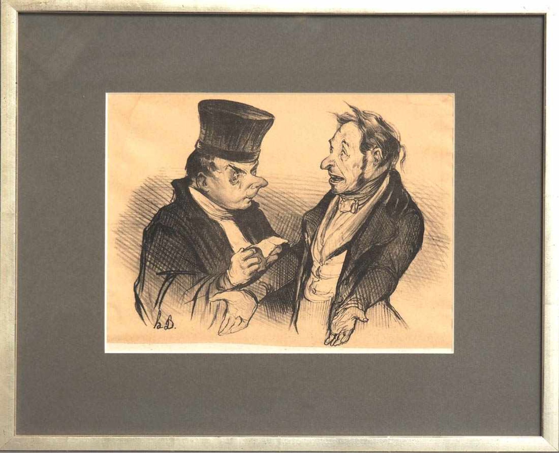 Daumier, Honoré, 1808 - 1879Drei Szenen bei Gericht. Lithographien, links unten in der Platte - Bild 7 aus 9