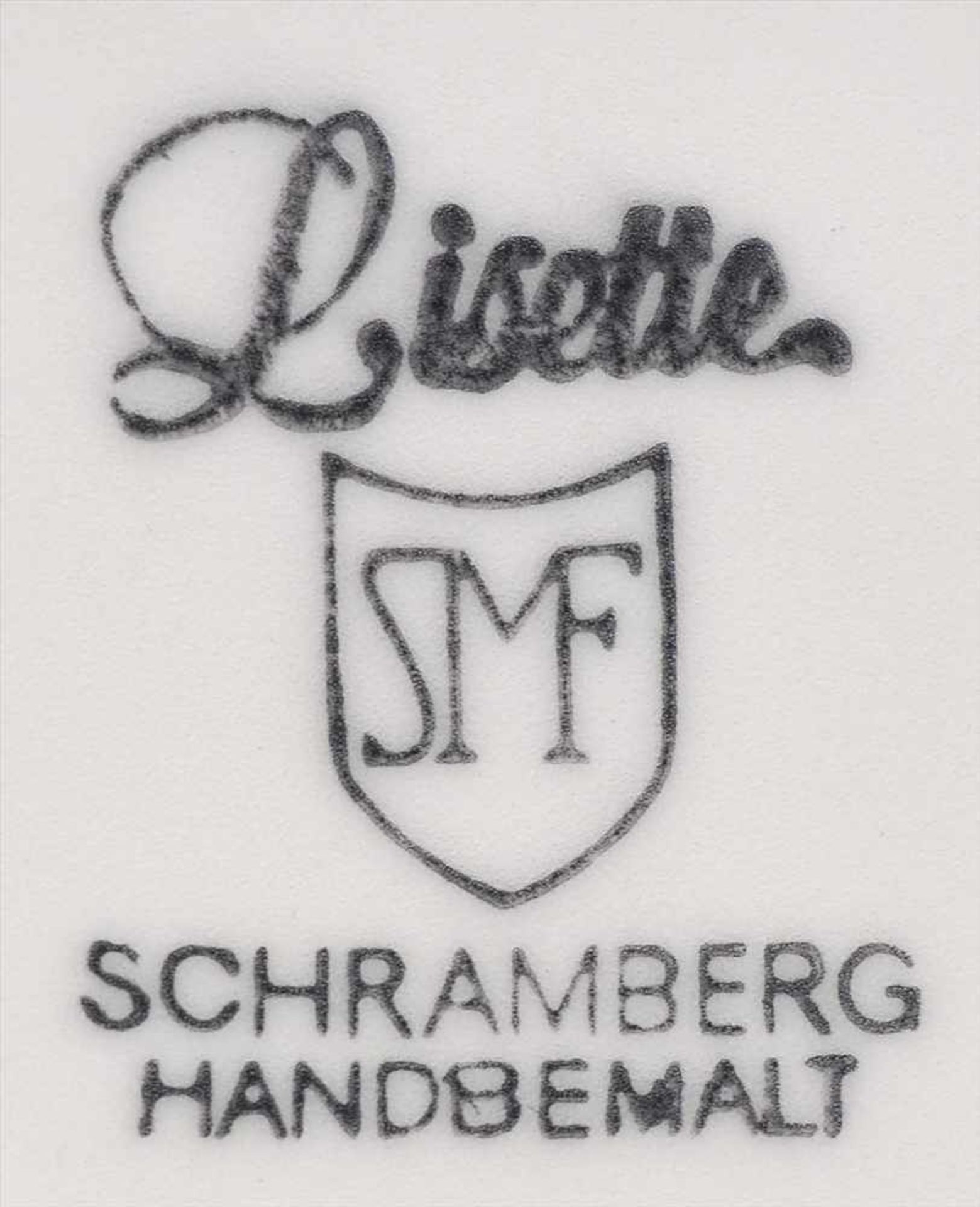 Kaffeekanne, Hornberg, 19.Jhdt.Achtkantiger Korpus mit reliefiertem Ausguss. J-förmiger - Image 3 of 3