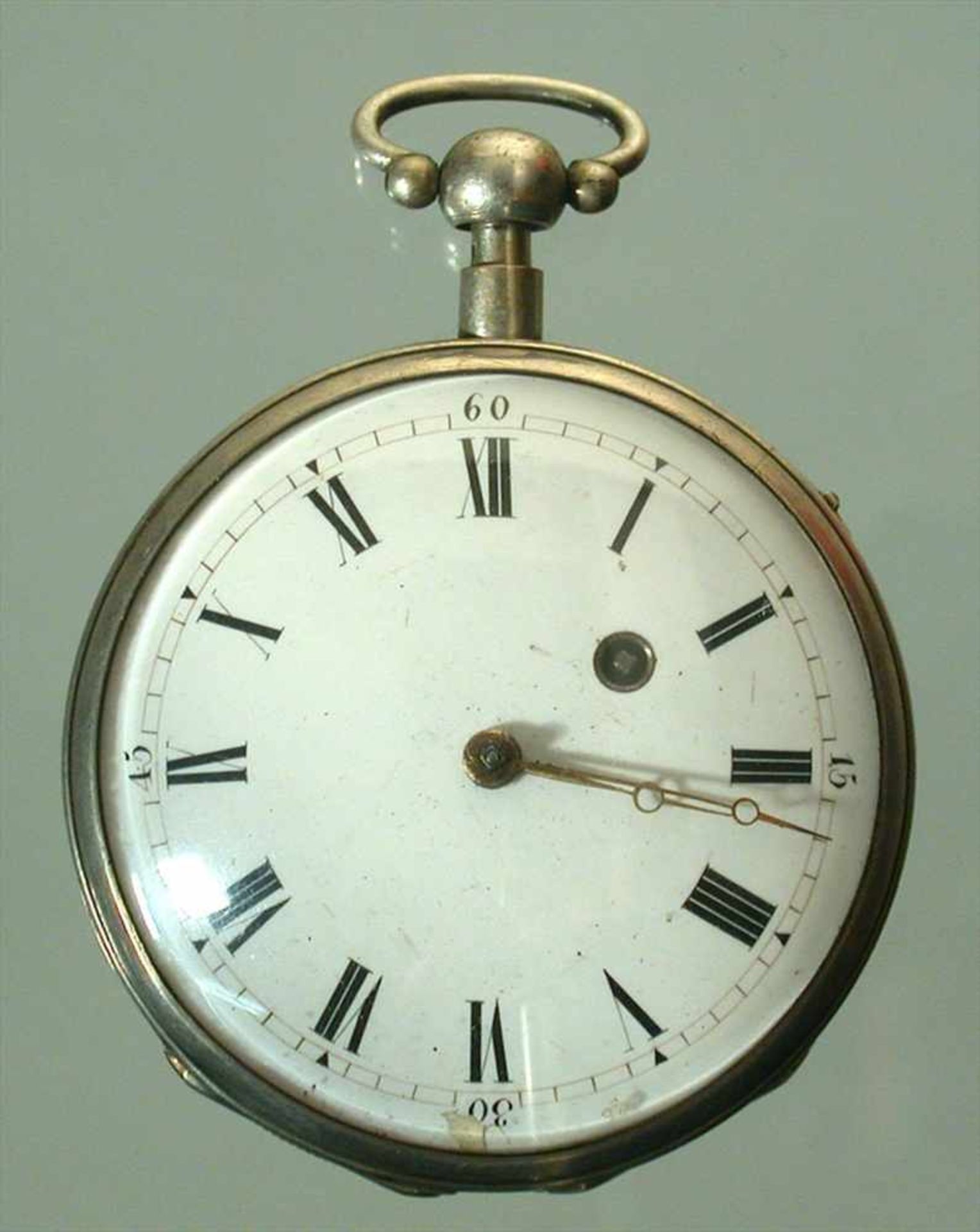 Taschenuhr mit Repetition, 19.Jhdt.Fein guillochiertes Silbergehäuse mit asymmetrisch gesetzter,