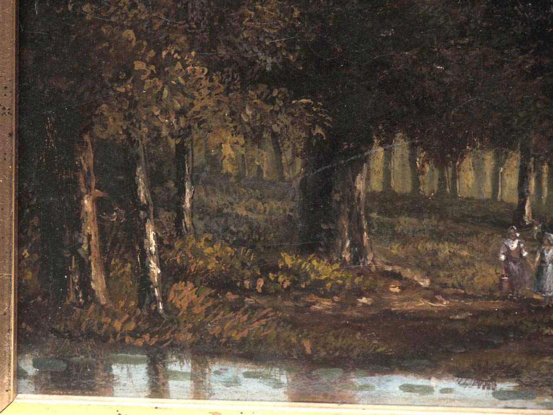 Hans, Josephus Gerardus, 1826 - 1891Weite, sommerliche Landschaft. Auf einem Weg am Waldrand streben - Image 6 of 9