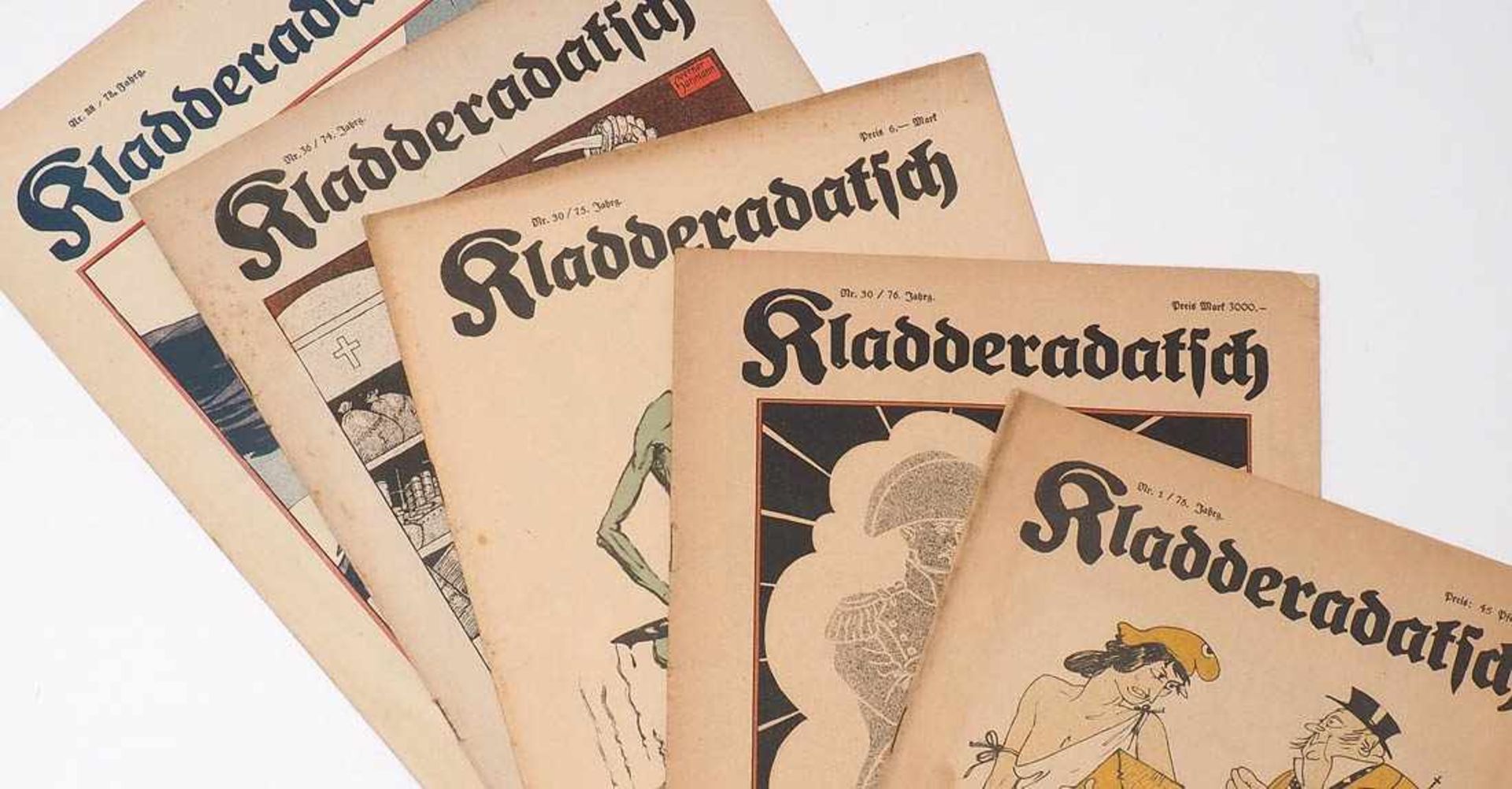 "Kladderadatsch" aus den Jahren 1920/'21/'22/'23/'24Zahlreiche Ausgaben, in Prospekthüllen. - Image 2 of 4