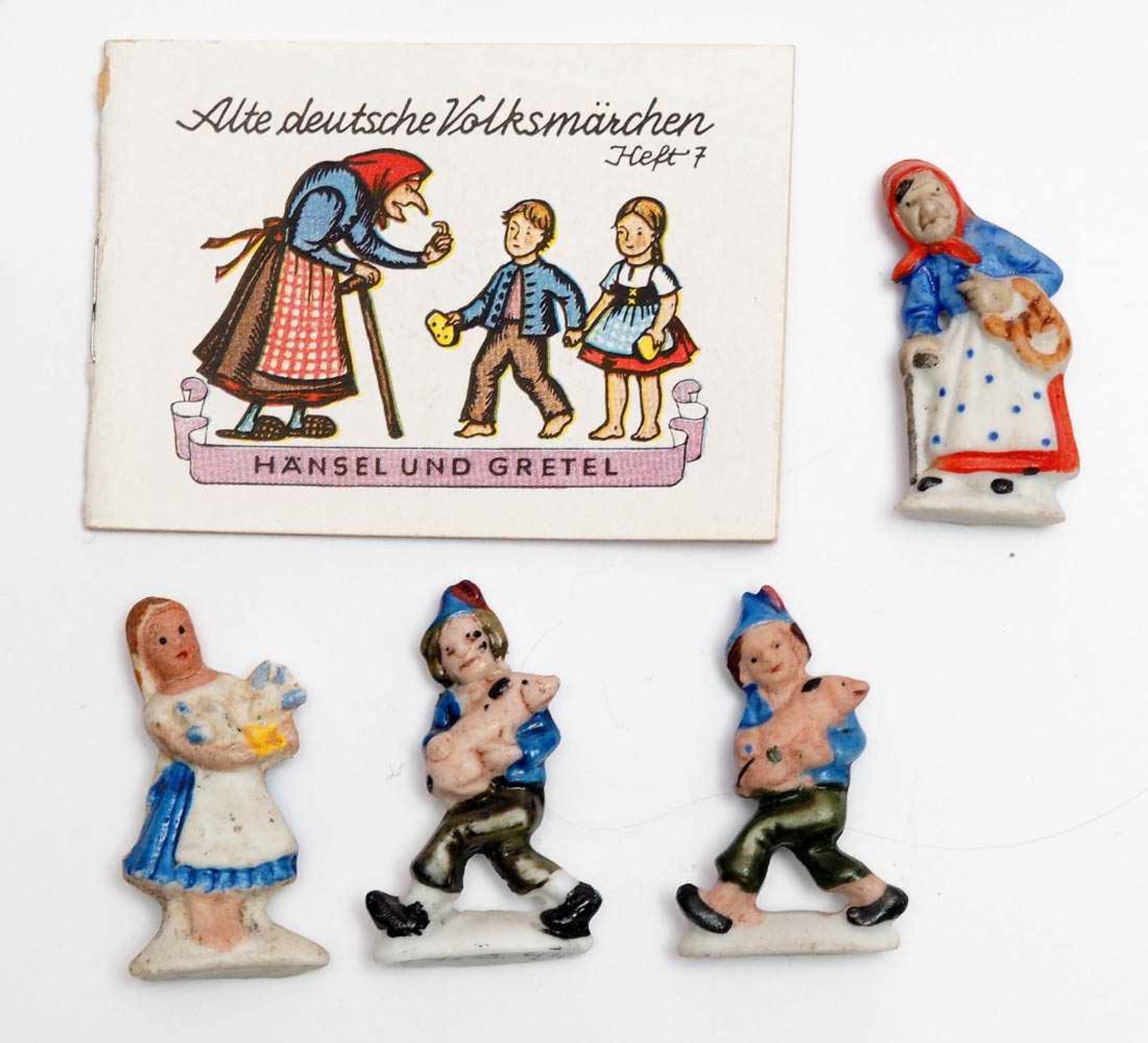 Konvolut WHWSieben Miniatur-Märchenbücher und elf Märchenfiguren aus Porzellan. - Image 3 of 4