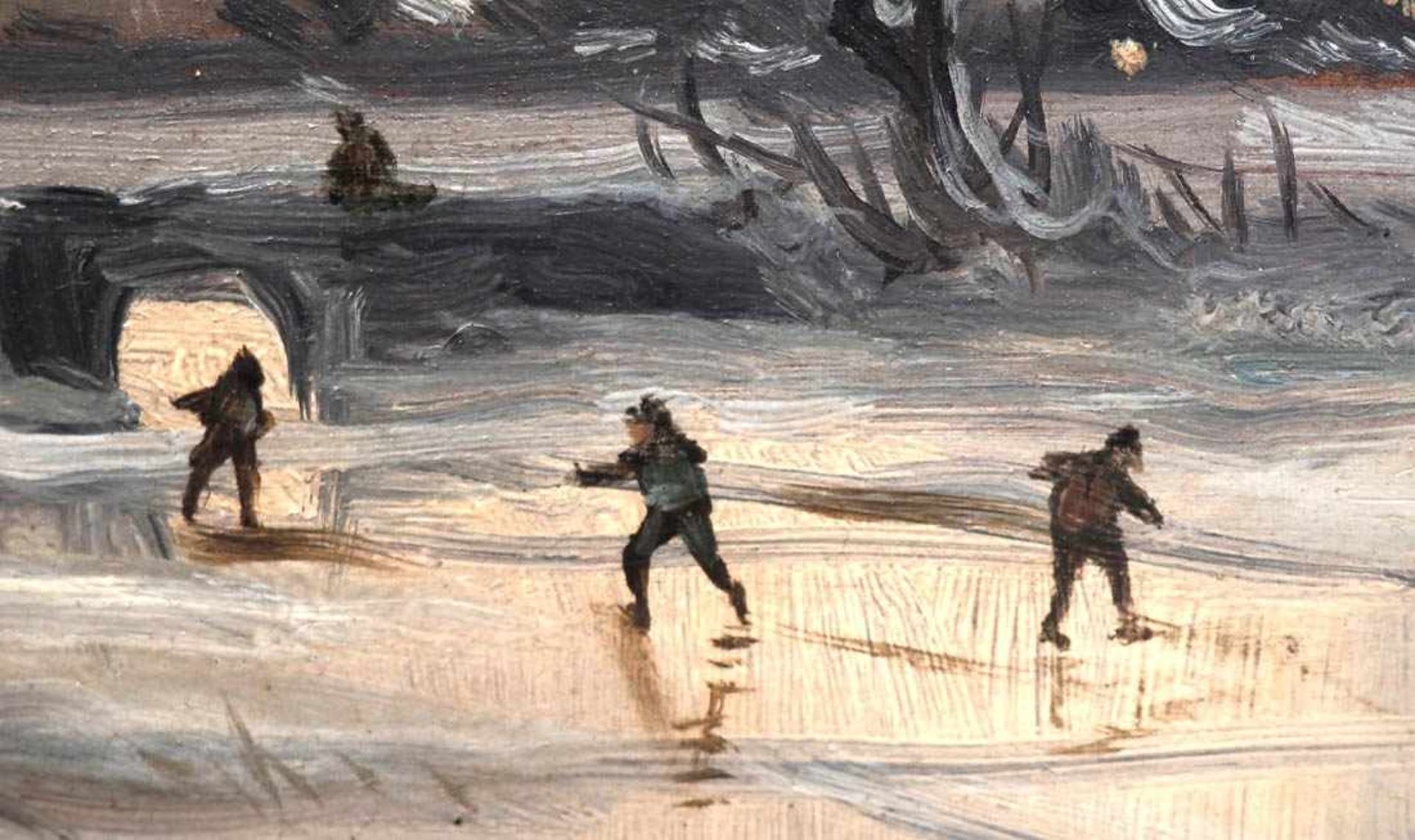 Heydendahl, Joseph F., 1844 - 1906Winterliches Eisvergnügen auf einem zugefrorenen Fluss, im - Image 6 of 7