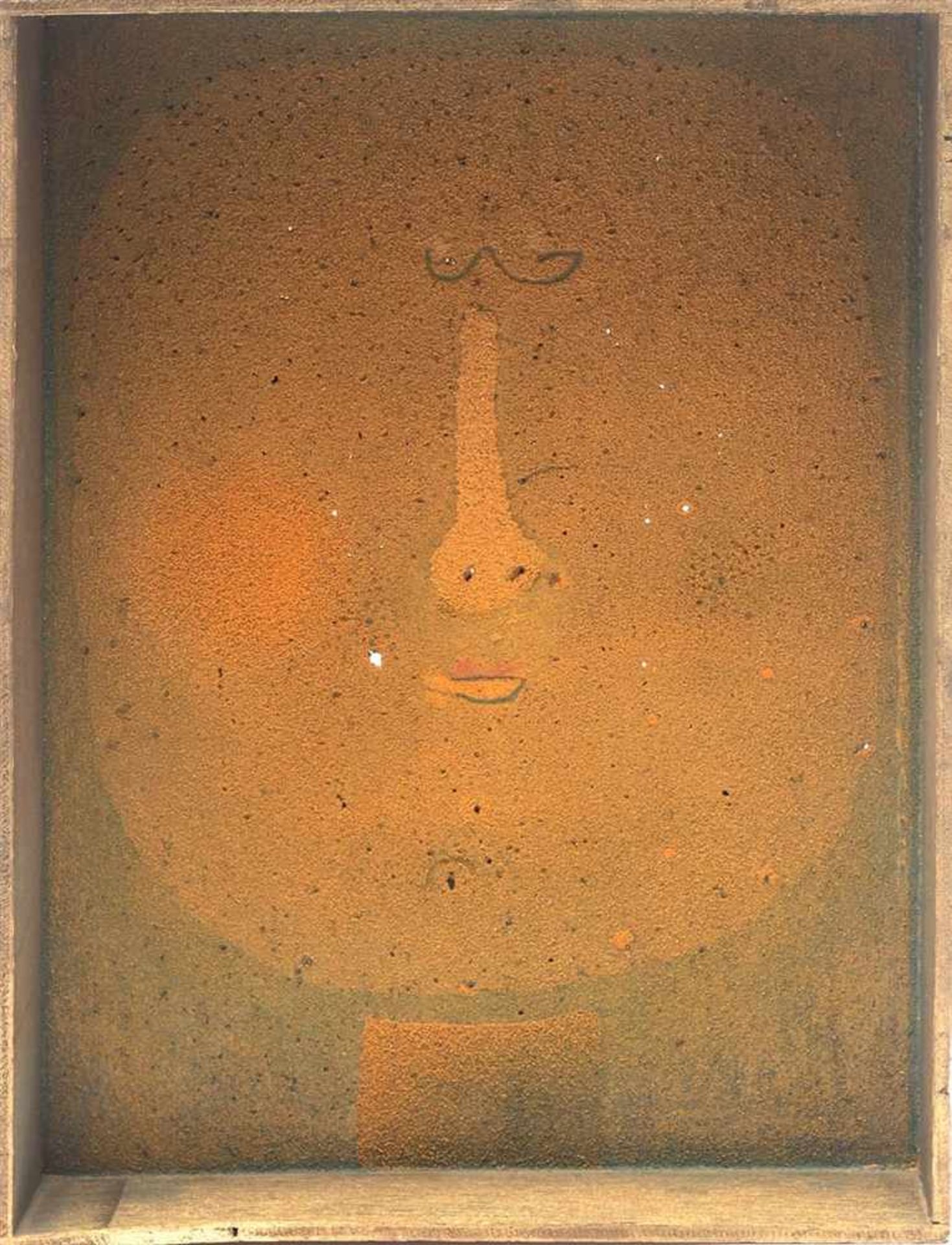 Heuser, Klaus, geb. 1940Paar Gemälde, bet. "Ehepaar Sandig". Acryl und Sand auf Holz, auf dem - Bild 5 aus 7