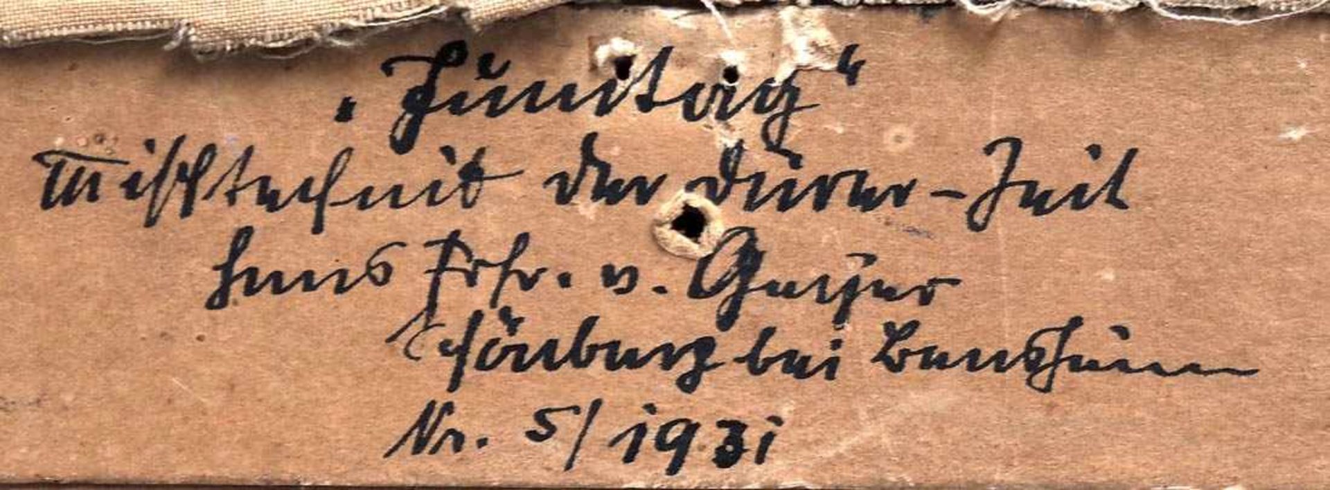 Geyer zu Lauff, Hans v., 1895 - 1959Blick ins Rheintal unter sommerlichem Himmel, im Vordergrund - Image 9 of 9
