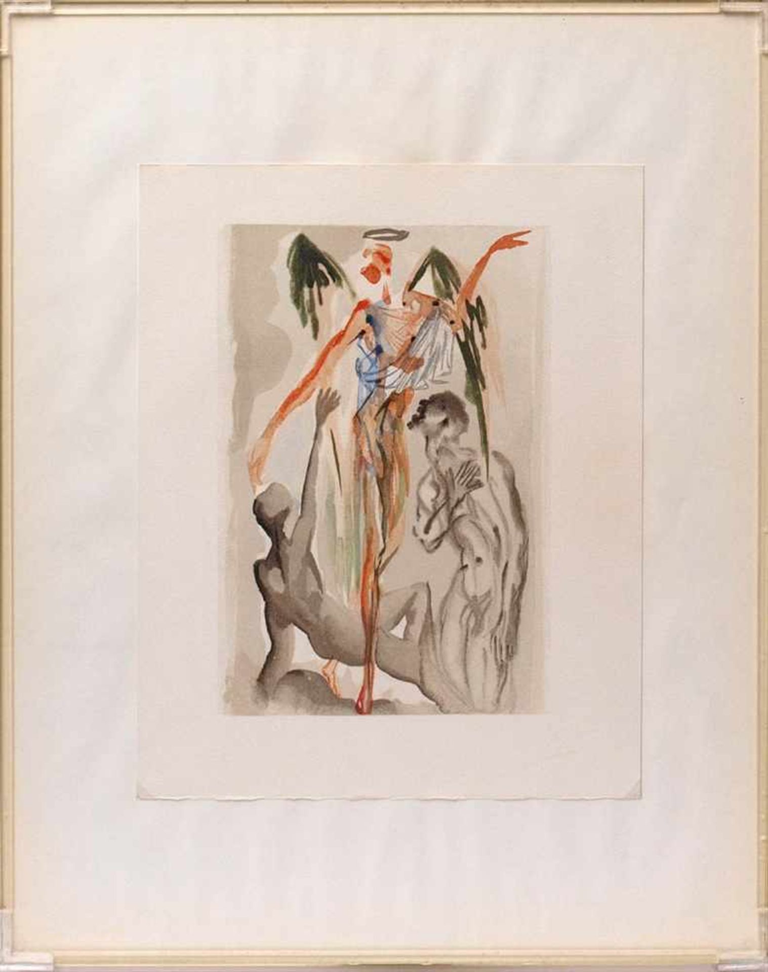 Dalí, Salvador, 1904 - 1989Graphik "Fegefeuer 32" aus "Das irdische Paradies" auf Bütten. Blattgröße