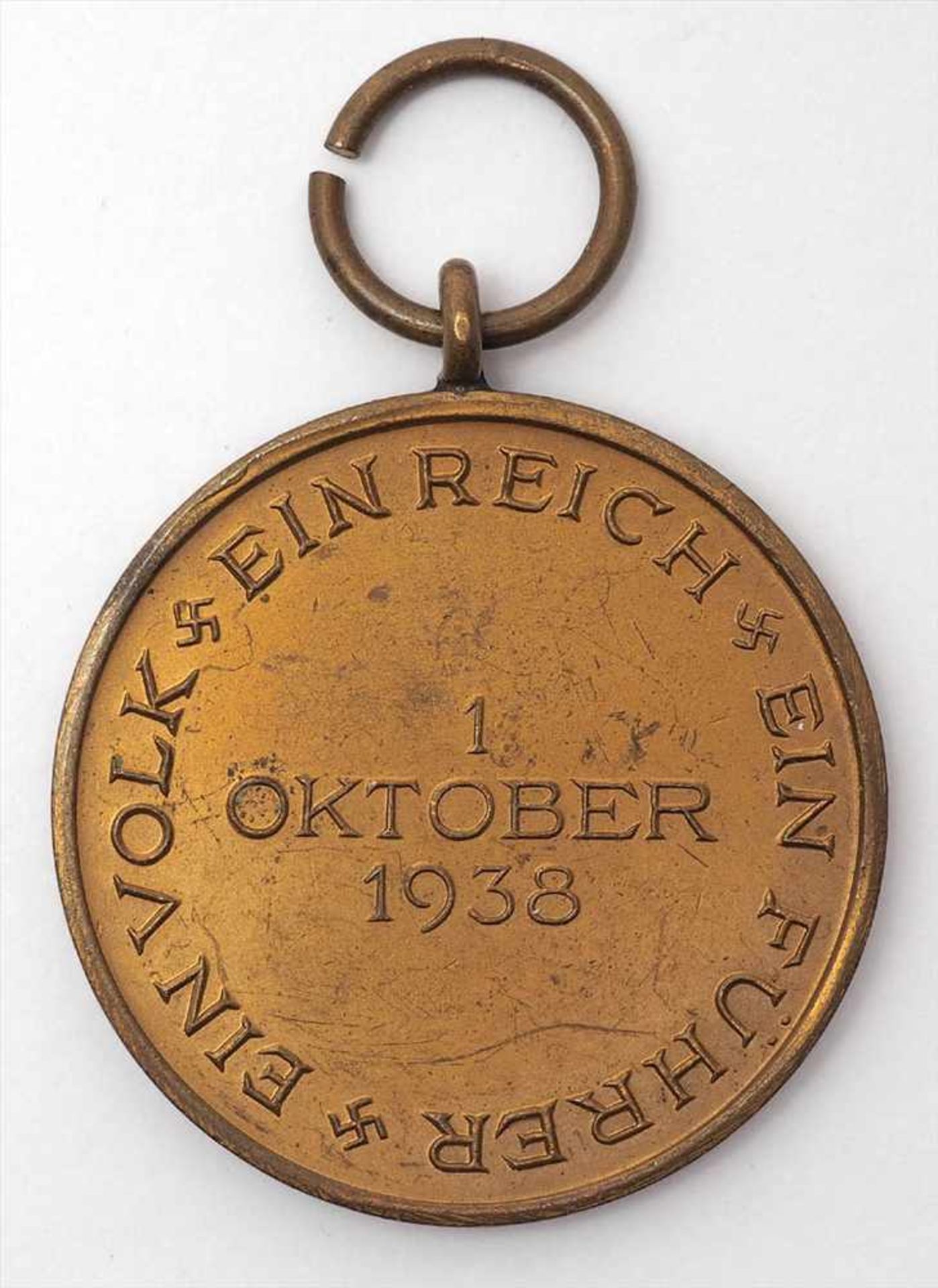 Medaille, 3. ReichZur Erinnerung an den 1. Oktober 1938. - Image 2 of 2