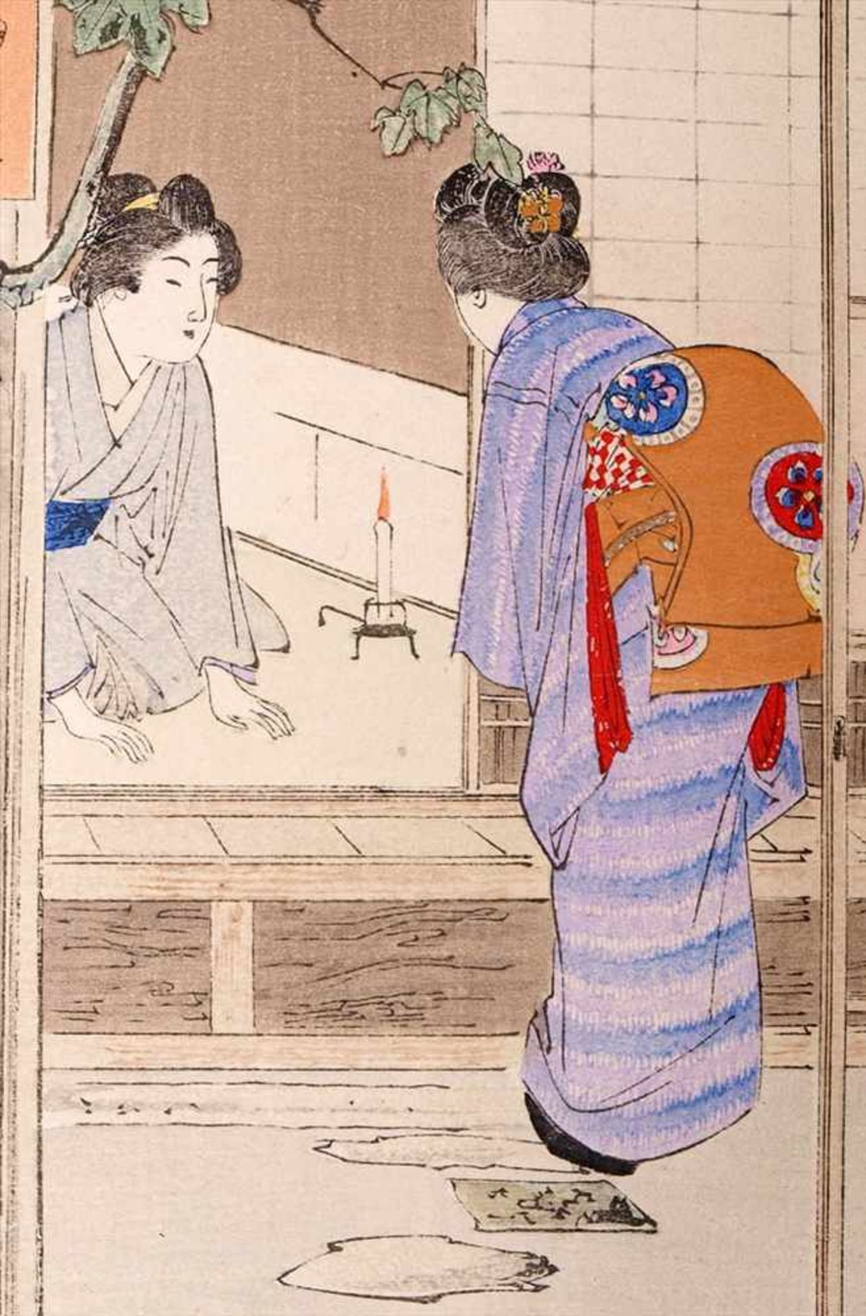 Toshikata, Mizuno, 1866 - 1908"Die Teezeremonie". Zyklus von 15 Farbholzschnitten, gemeinsam - Bild 26 aus 27