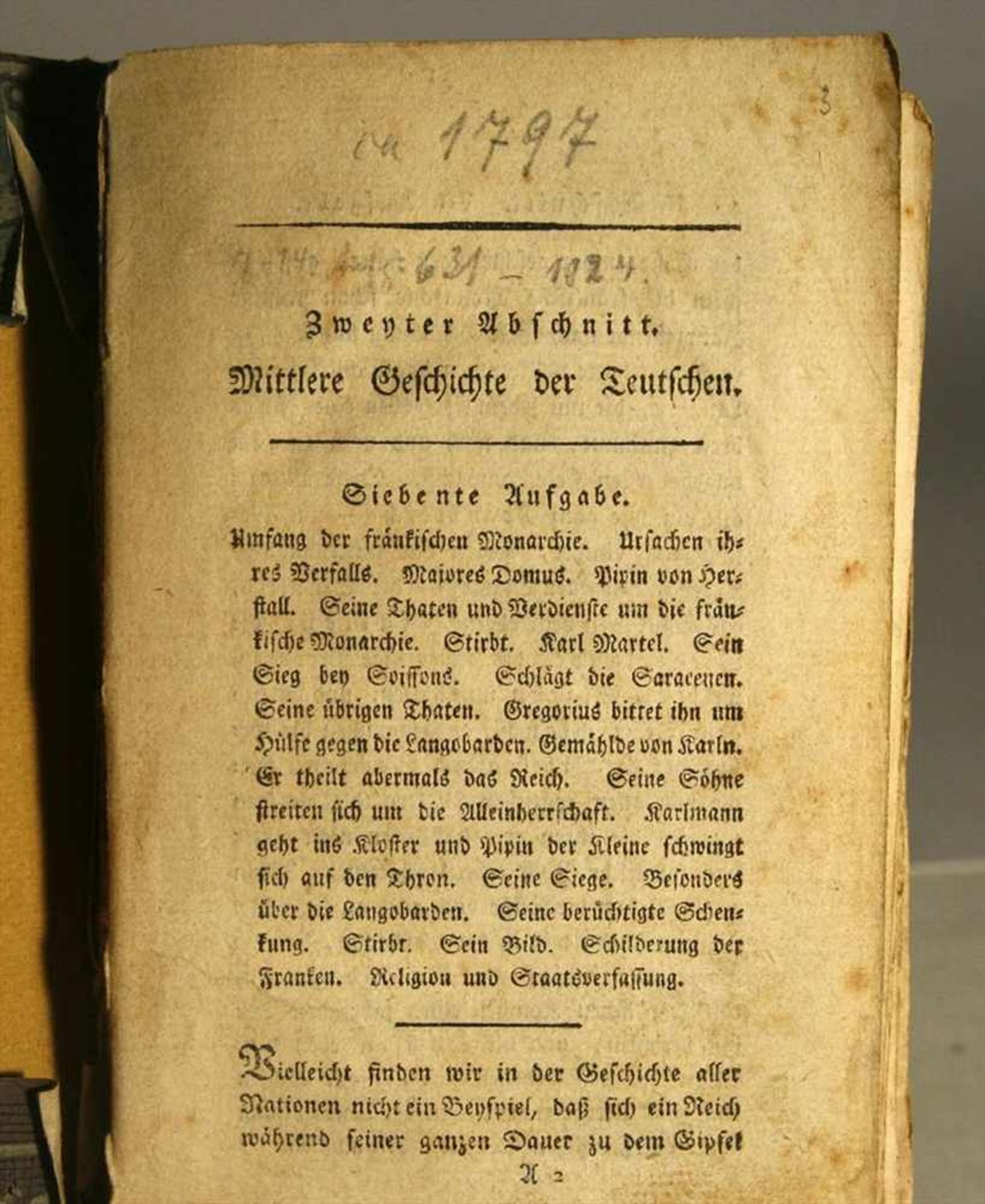 Die mittlere Geschichte der Teutschen, um 1780Erster Abschnitt fehlt. Illustriert mit zahlreichen