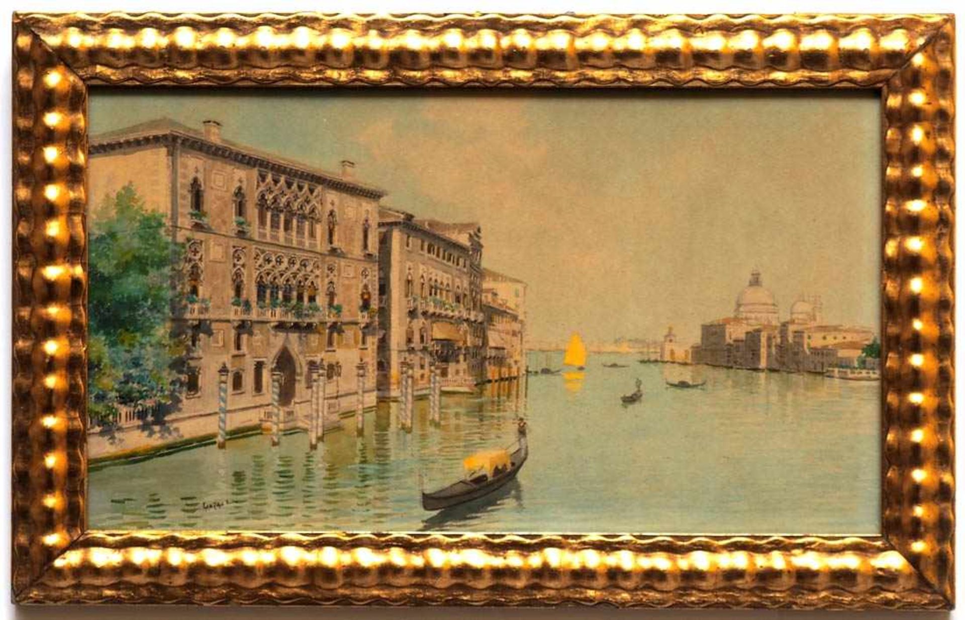 Lanza, Luigi, 1860 - 1913Blick über den Canale Grande mit dem Palazzo Cavalli-Franchetti im