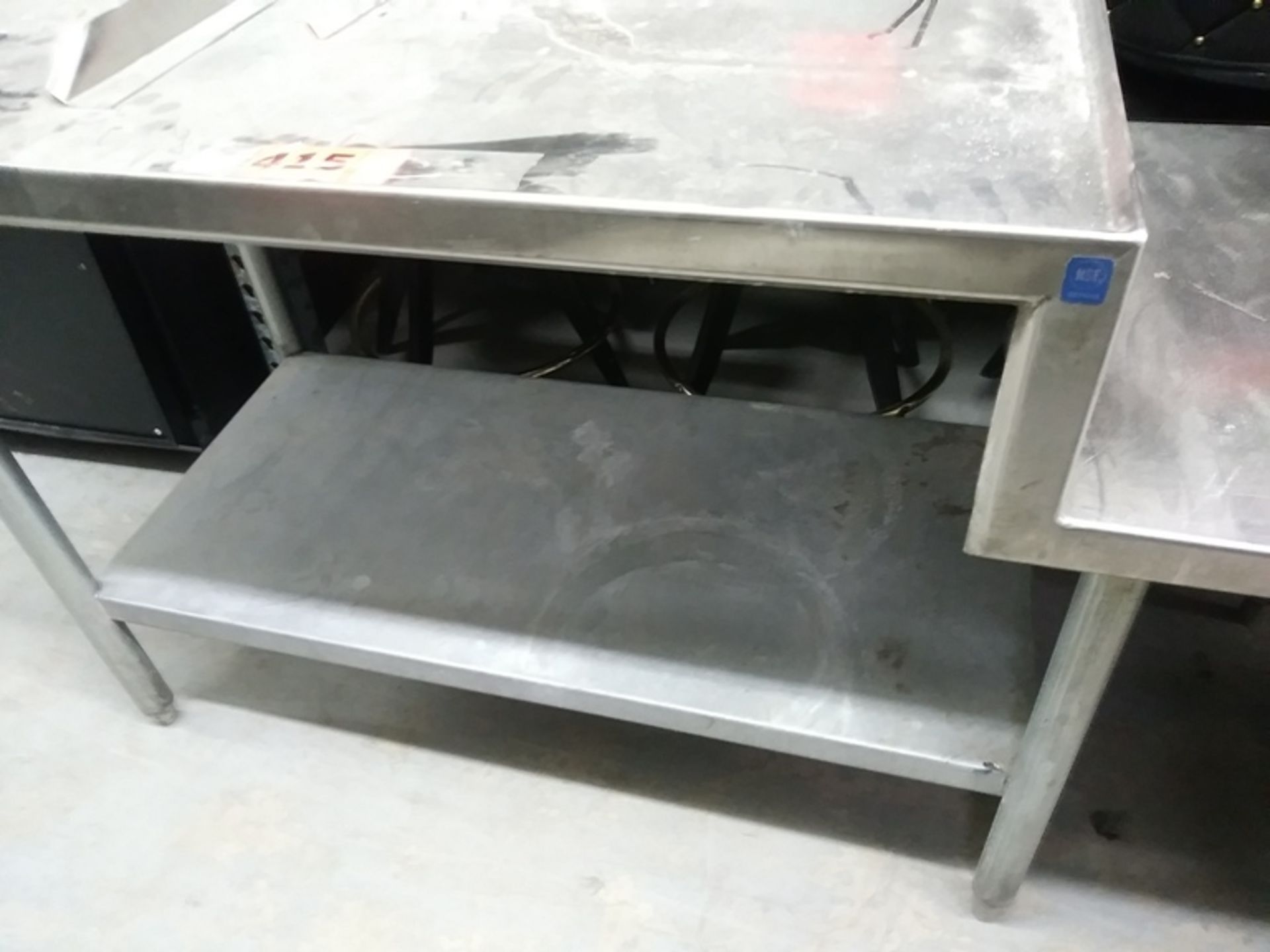 4.5 FT STAINLESS STEEL PREP TABLE (56"L X 23"D X 31.5"H) - Image 3 of 3